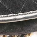 Fringe Charms Black Leather×velour IBL002 180/Iフリンジチャーム ブラック レザー×ベロア IBL002 180/I