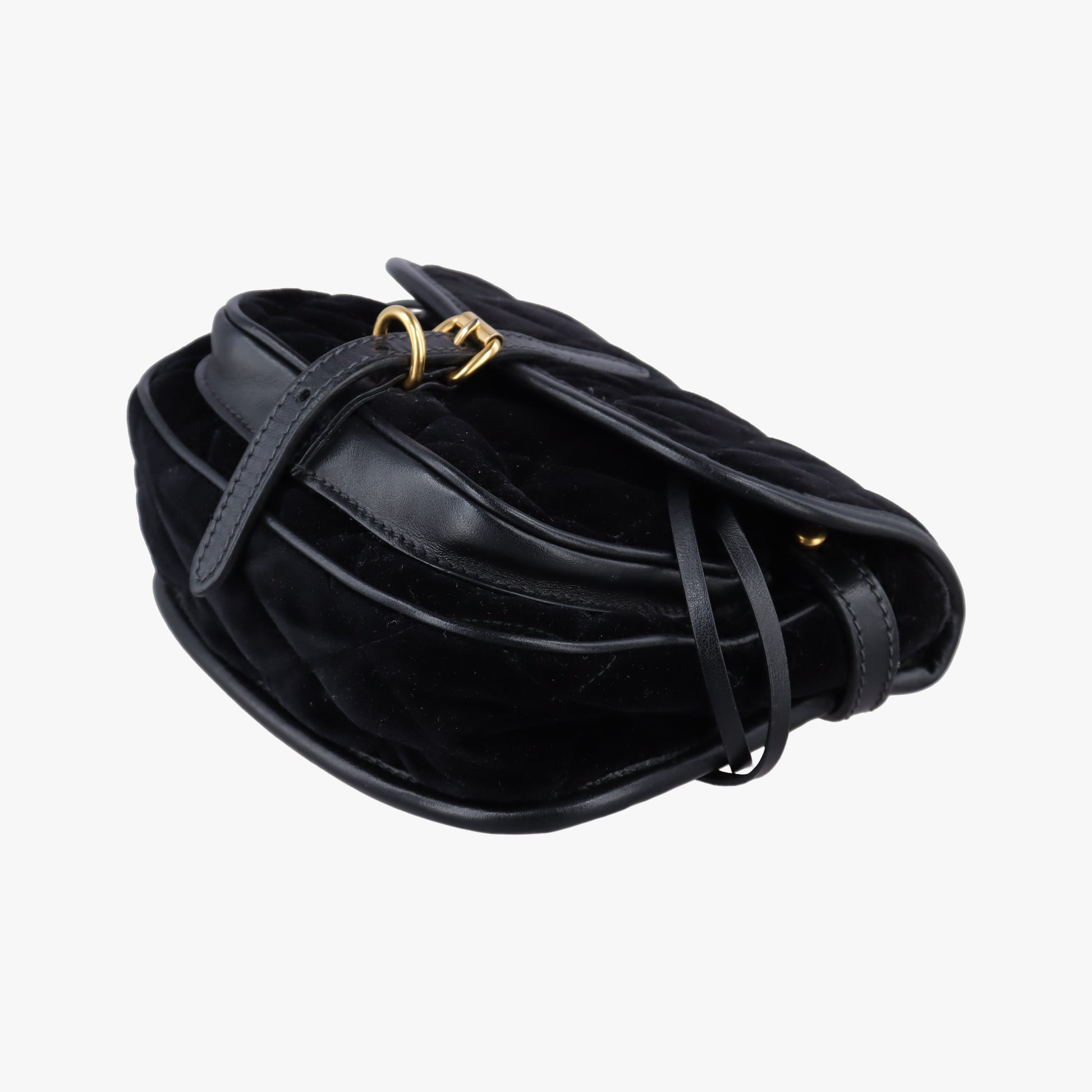 Fringe Charms Black Leather×velour IBL002 180/Iフリンジチャーム ブラック レザー×ベロア IBL002 180/I