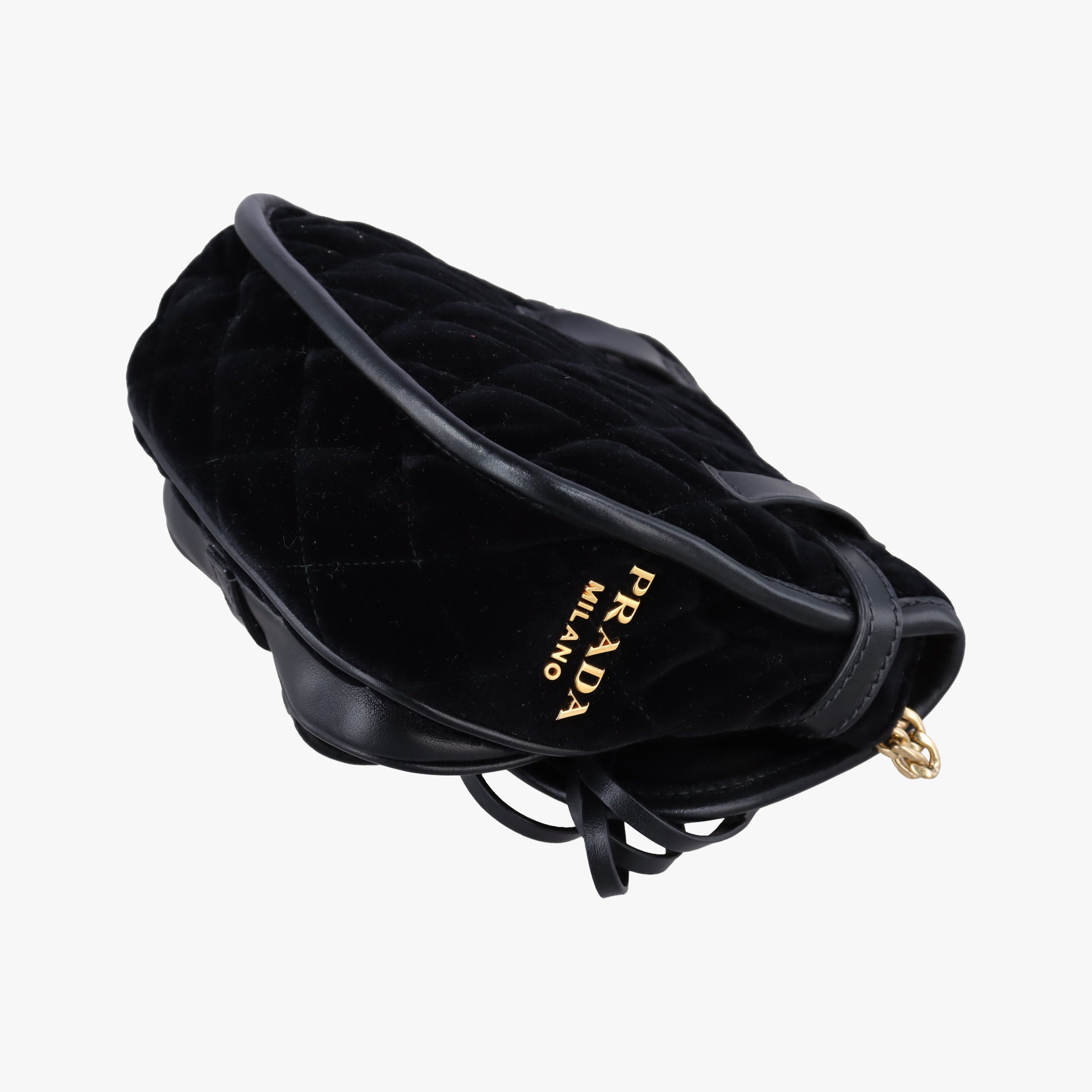 Fringe Charms Black Leather×velour IBL002 180/Iフリンジチャーム ブラック レザー×ベロア IBL002 180/I