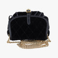 Fringe Charms Black Leather×velour IBL002 180/Iフリンジチャーム ブラック レザー×ベロア IBL002 180/I