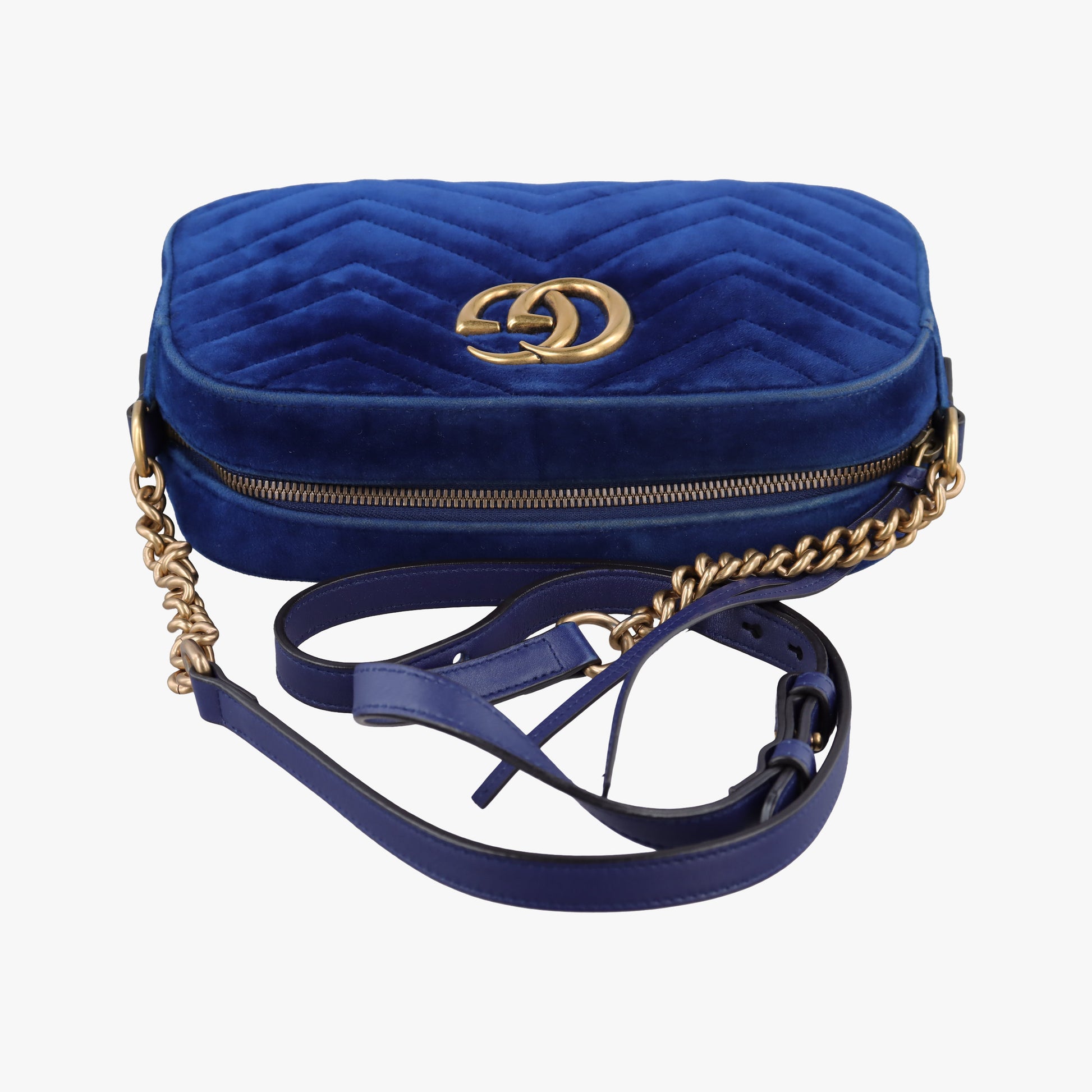 GG Marmont Blue velour 447632 E024965733GGマーモント ブルー ベロア 447632 E024965733