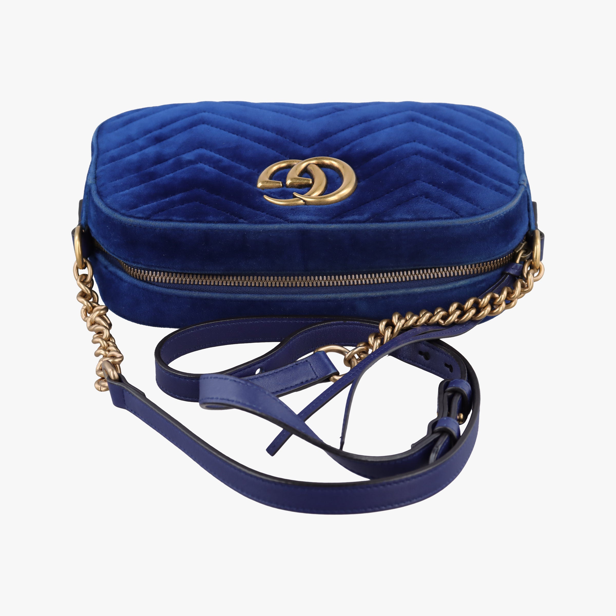 GG Marmont Blue velour 447632 E024965733GGマーモント ブルー ベロア 447632 E024965733
