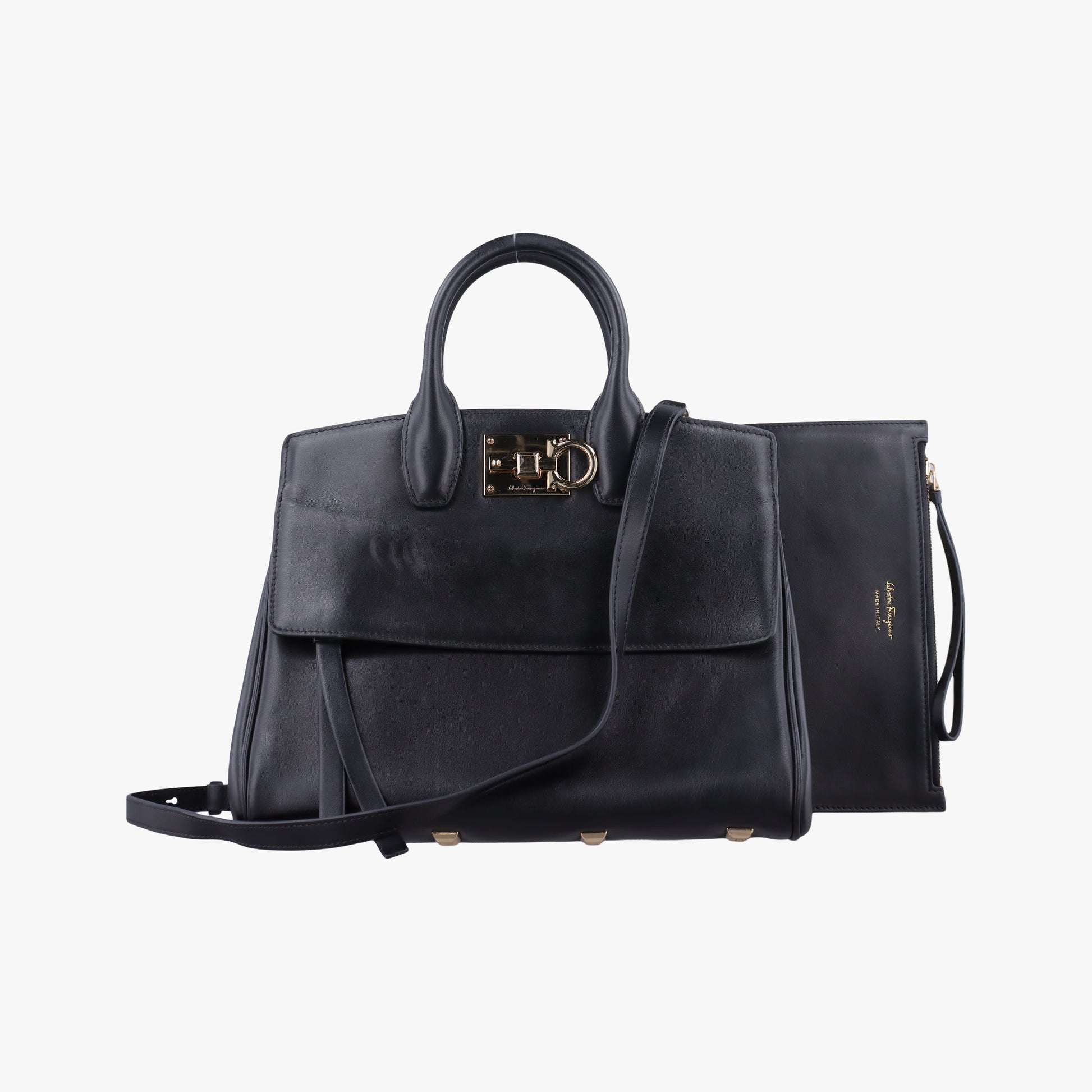 Gancini Black Leather FZ-21 H159 FZ-21 H159ガンチーニ ブラック レザー FZ-21 H159 FZ-21 H159