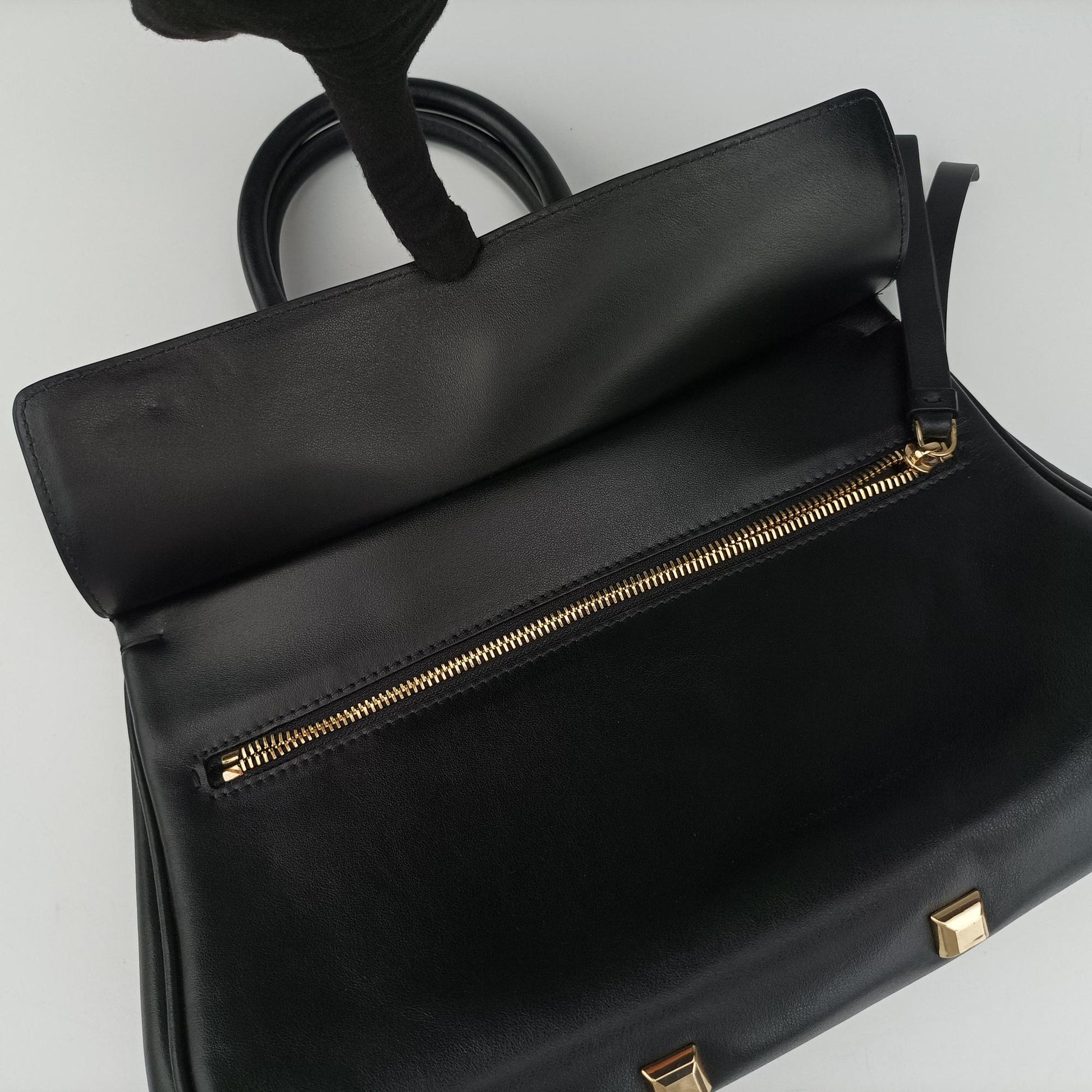Gancini Black Leather FZ-21 H159 FZ-21 H159ガンチーニ ブラック レザー FZ-21 H159 FZ-21 H159