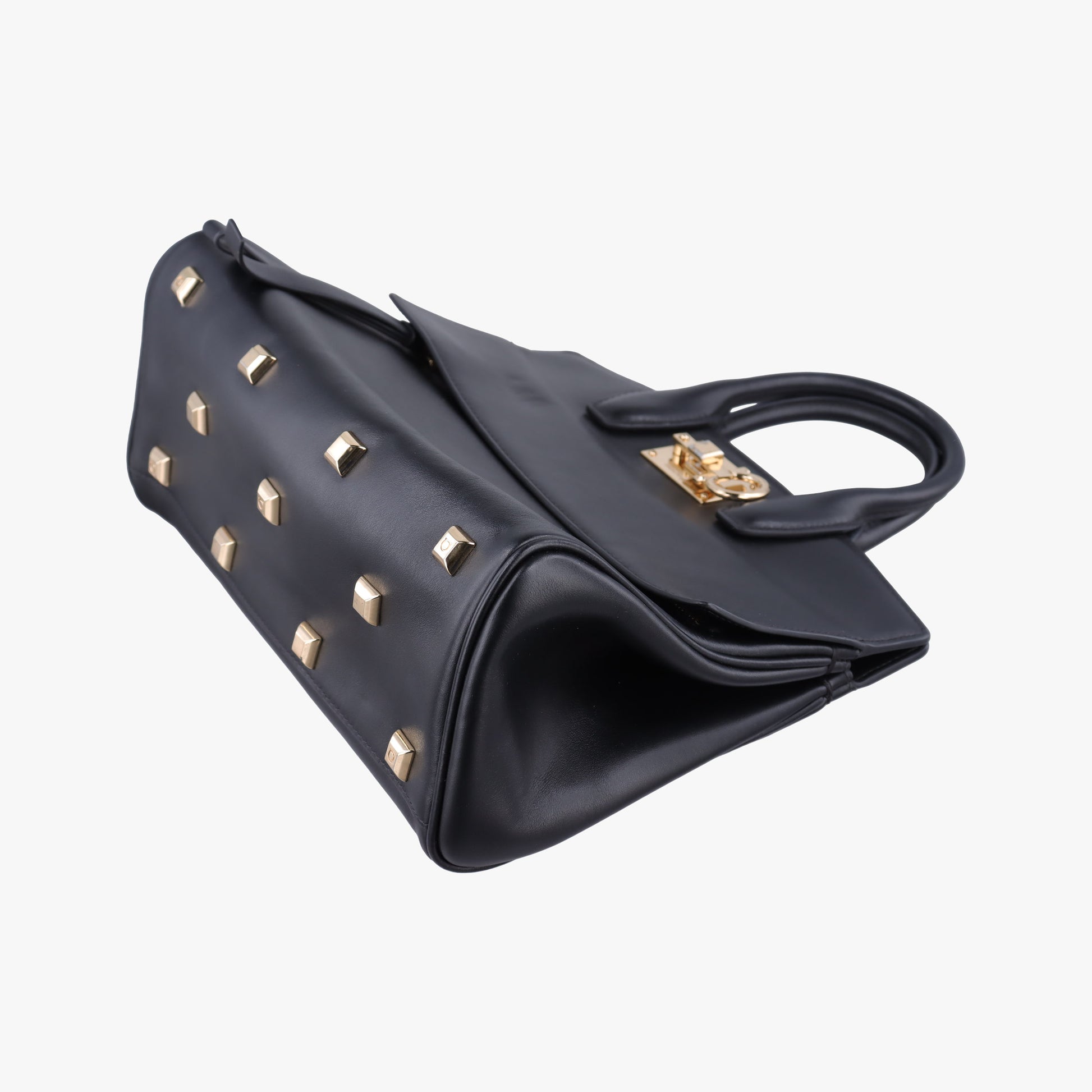Gancini Black Leather FZ-21 H159 FZ-21 H159ガンチーニ ブラック レザー FZ-21 H159 FZ-21 H159