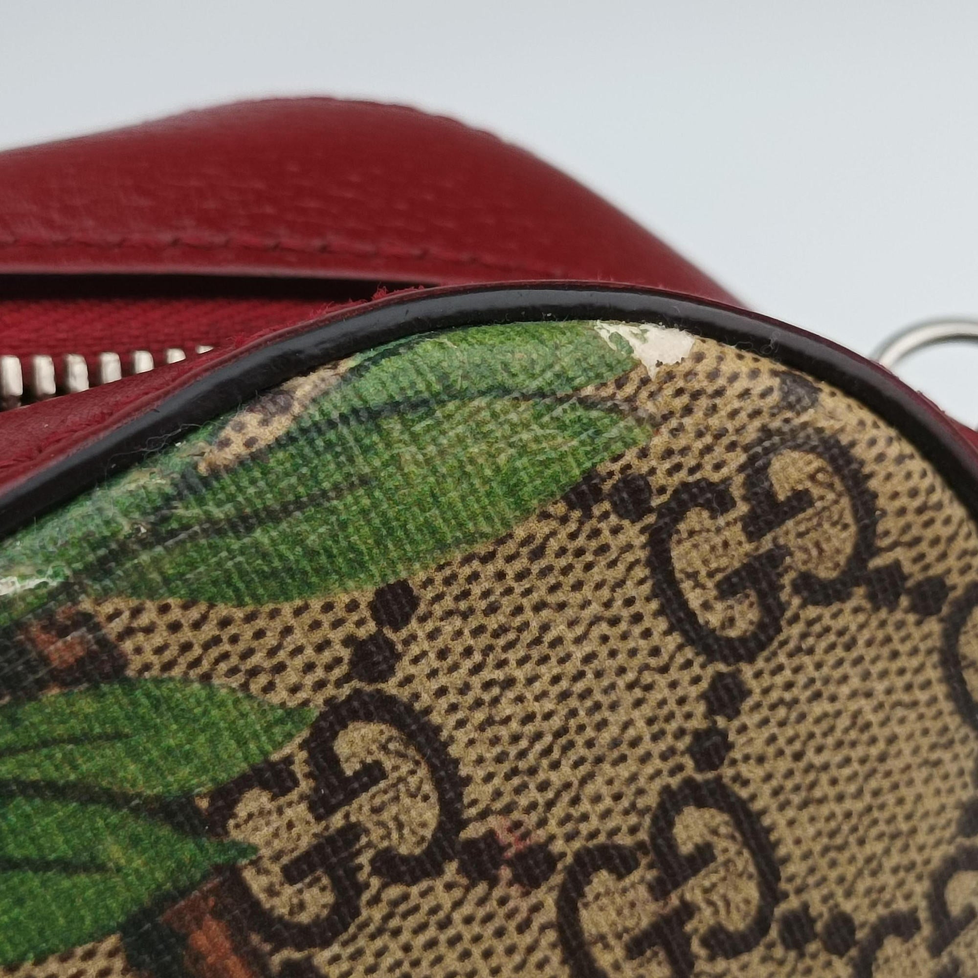 GG Supreme Tian Camera Brown PVC coated canvas×Leather 450947 E021545420GGスプリーム グッチティアン カメラ ブラウン PVCコーティングキャンバス×レザー 450947 E021545420