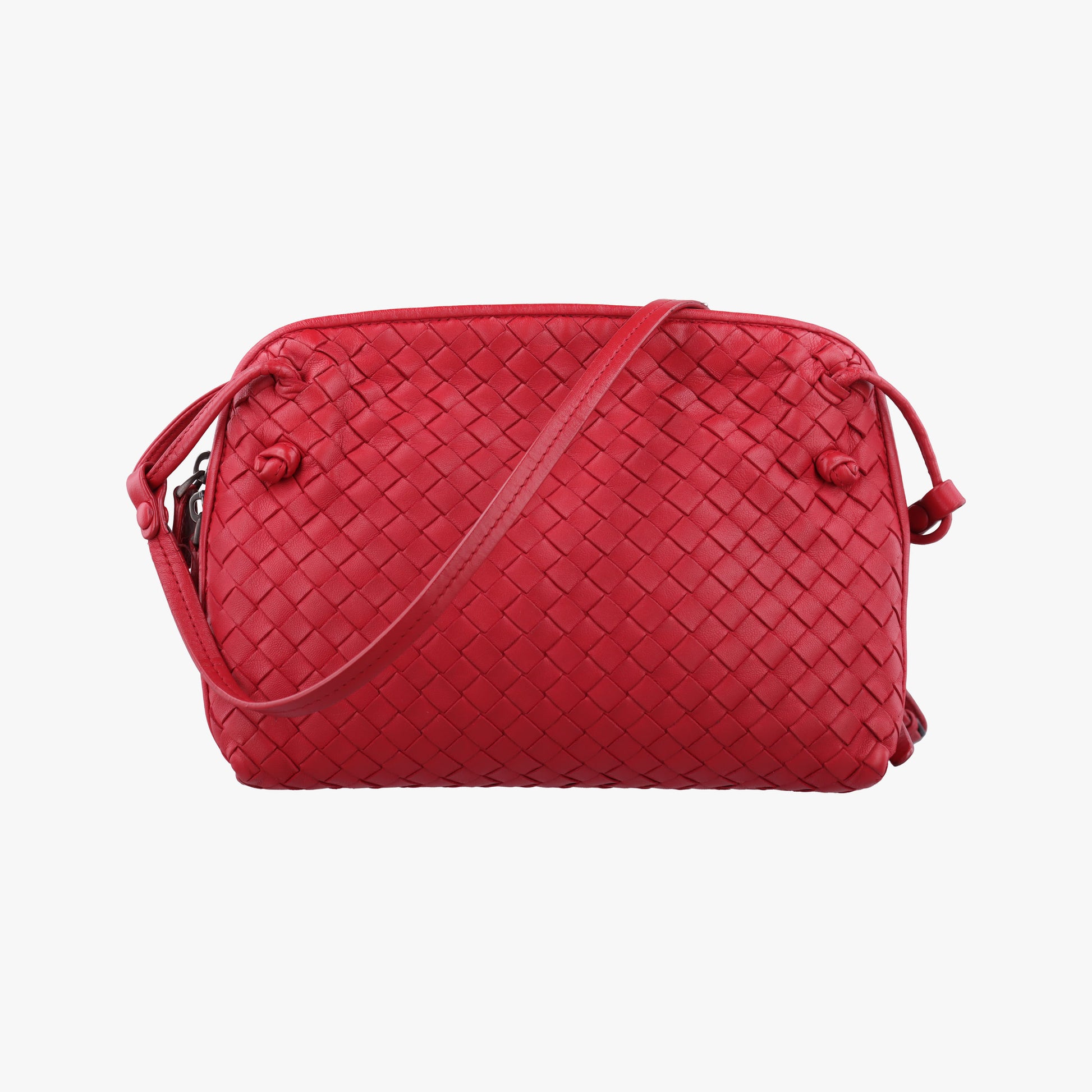 NODINI Intrecciato Red lambskin B06209437Eノディーニ イントレチャート レッド ラムスキン B06209437E