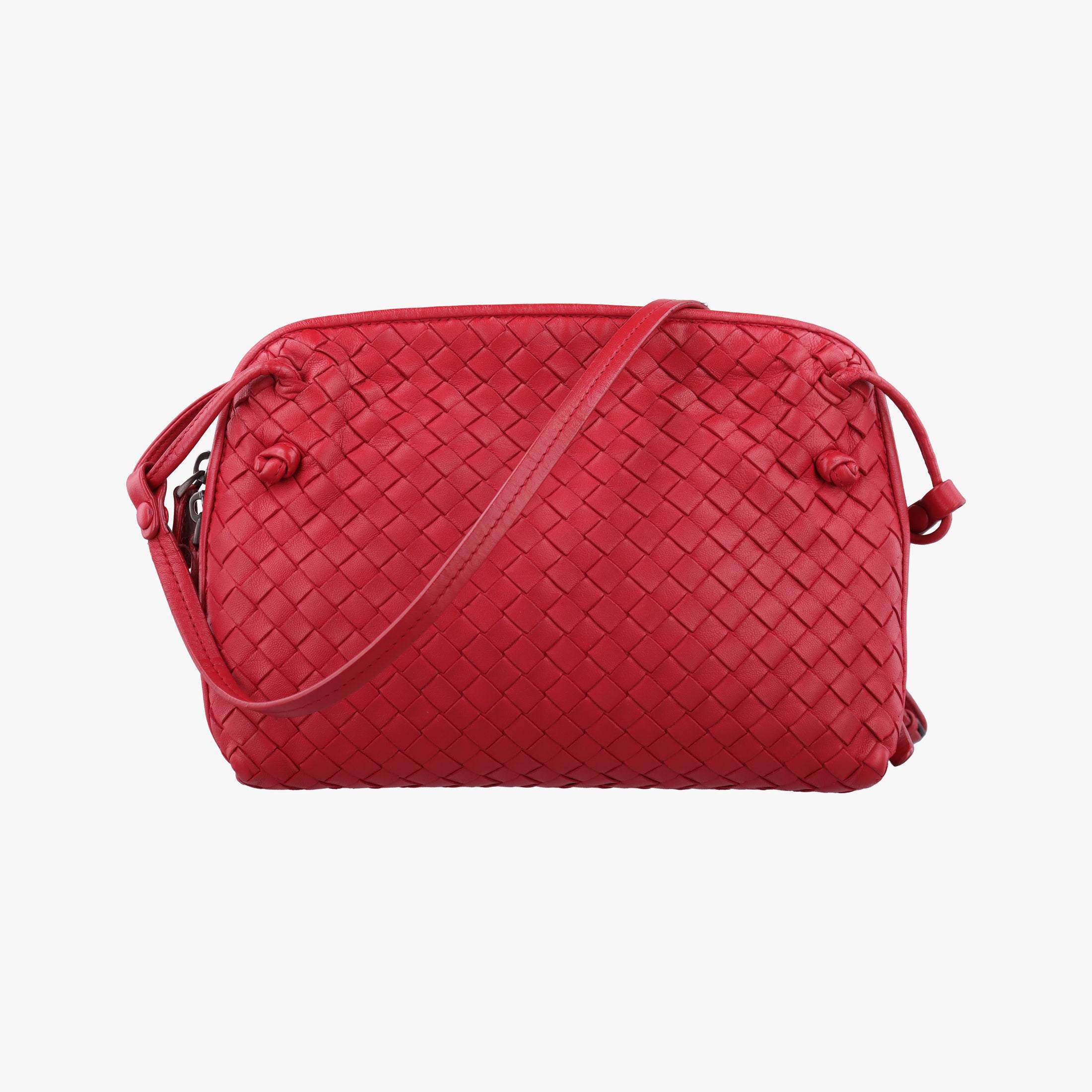 NODINI Intrecciato Red lambskin B06209437Eノディーニ イントレチャート レッド ラムスキン B06209437E