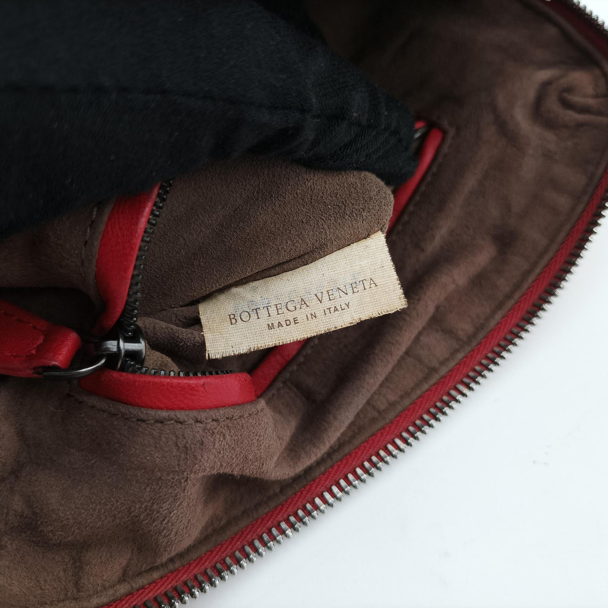 NODINI Intrecciato Red lambskin B06209437Eノディーニ イントレチャート レッド ラムスキン B06209437E