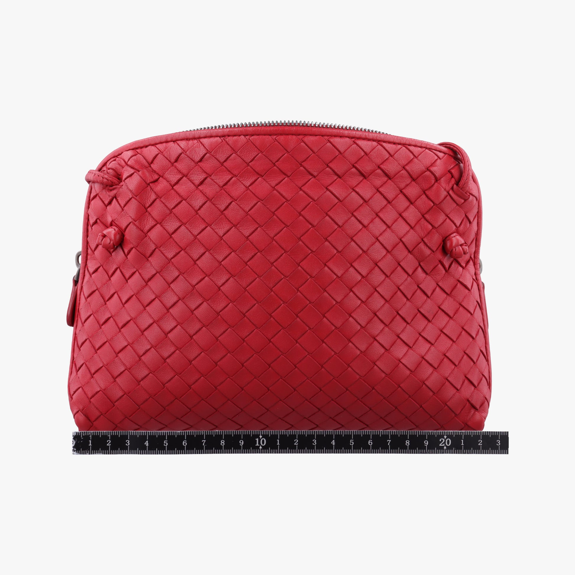NODINI Intrecciato Red lambskin B06209437Eノディーニ イントレチャート レッド ラムスキン B06209437E