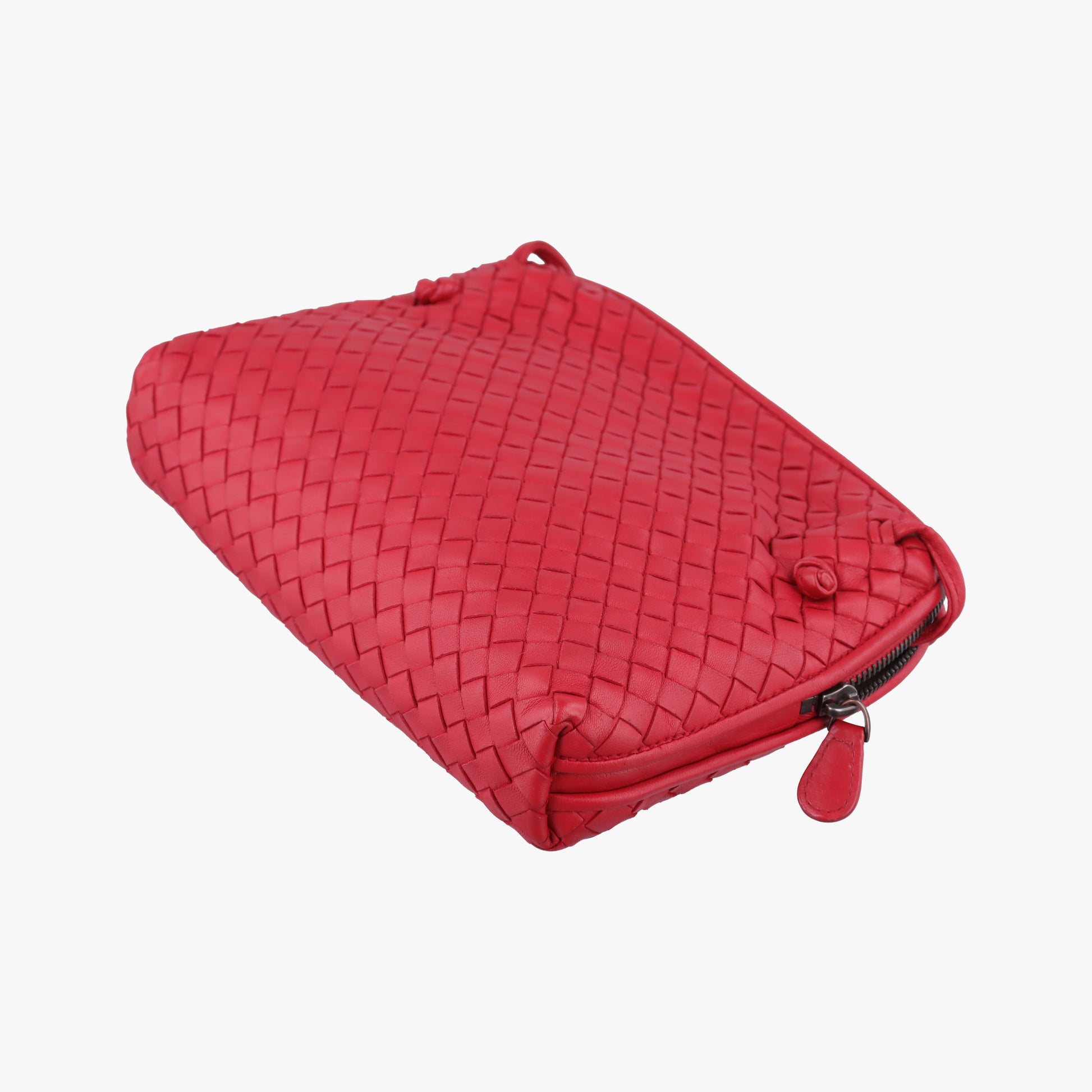 NODINI Intrecciato Red lambskin B06209437Eノディーニ イントレチャート レッド ラムスキン B06209437E