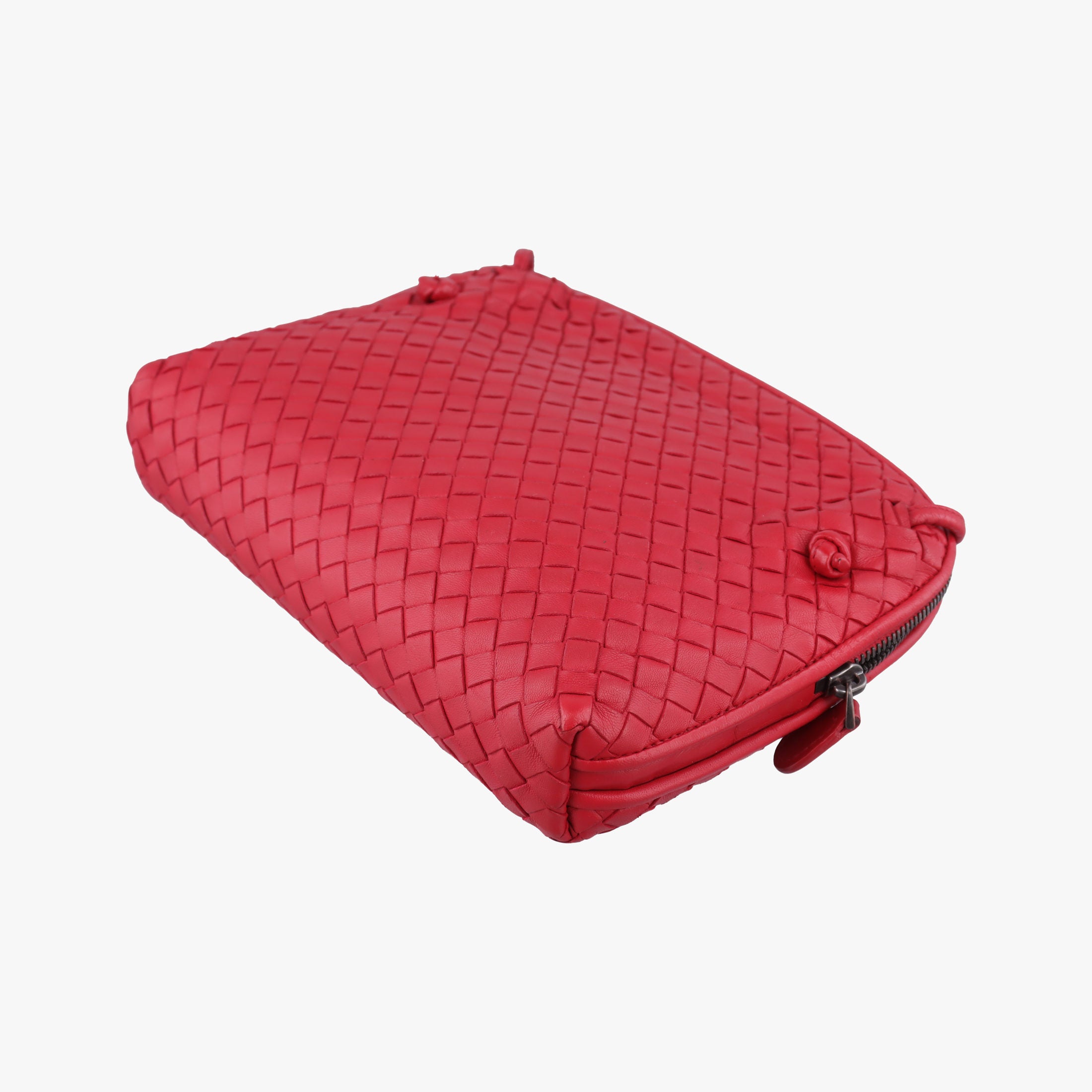 NODINI Intrecciato Red lambskin B06209437Eノディーニ イントレチャート レッド ラムスキン B06209437E