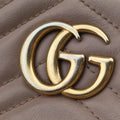 GG Marmont Beige Leather 448065 I028284031GGマーモント ベージュ レザー 448065 I028284031