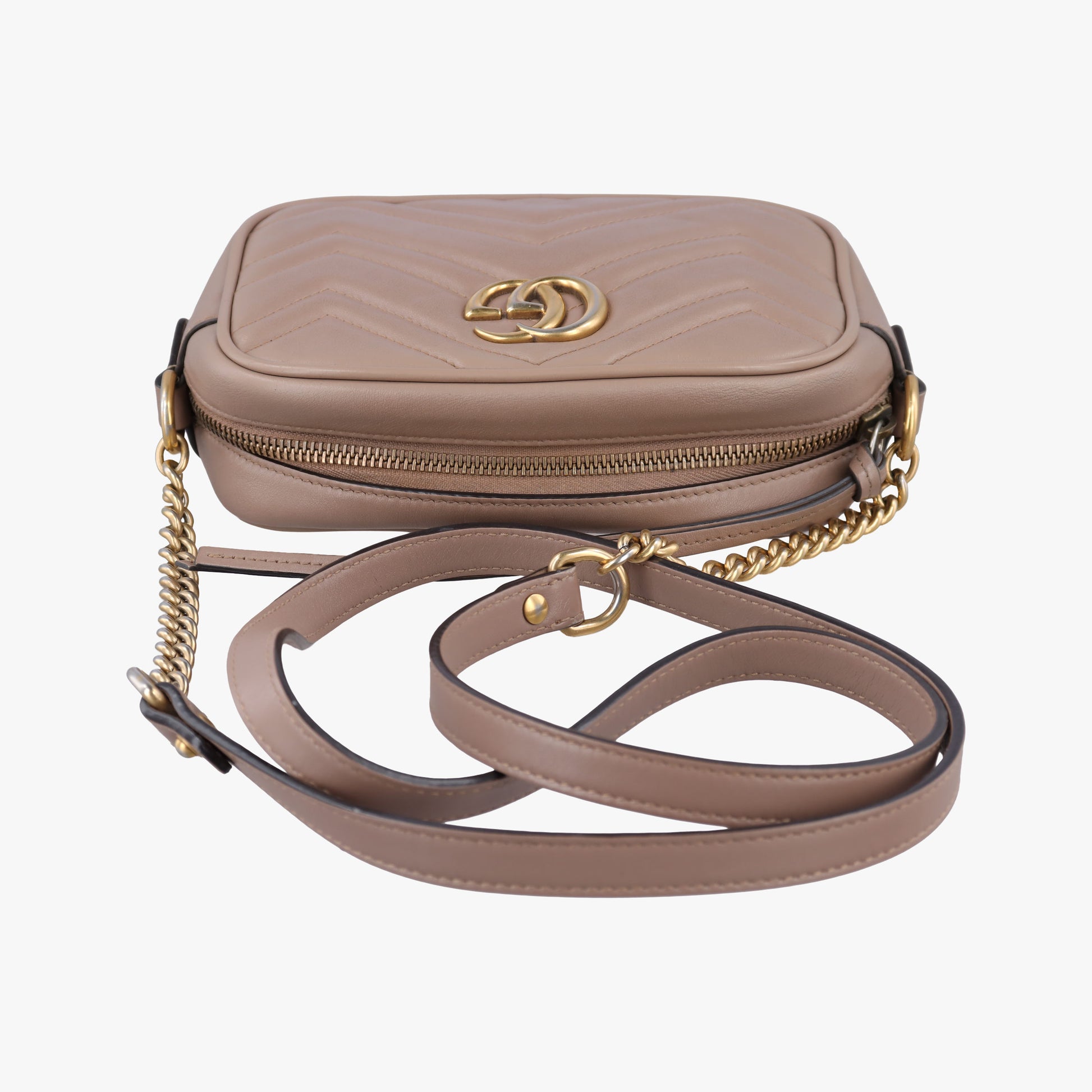 GG Marmont Beige Leather 448065 I028284031GGマーモント ベージュ レザー 448065 I028284031