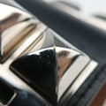 Collier de Chien Black×silver Leather×GP S SI □Oコリエ ド シアン ブラック×シルバー レザー×GP S SI □O