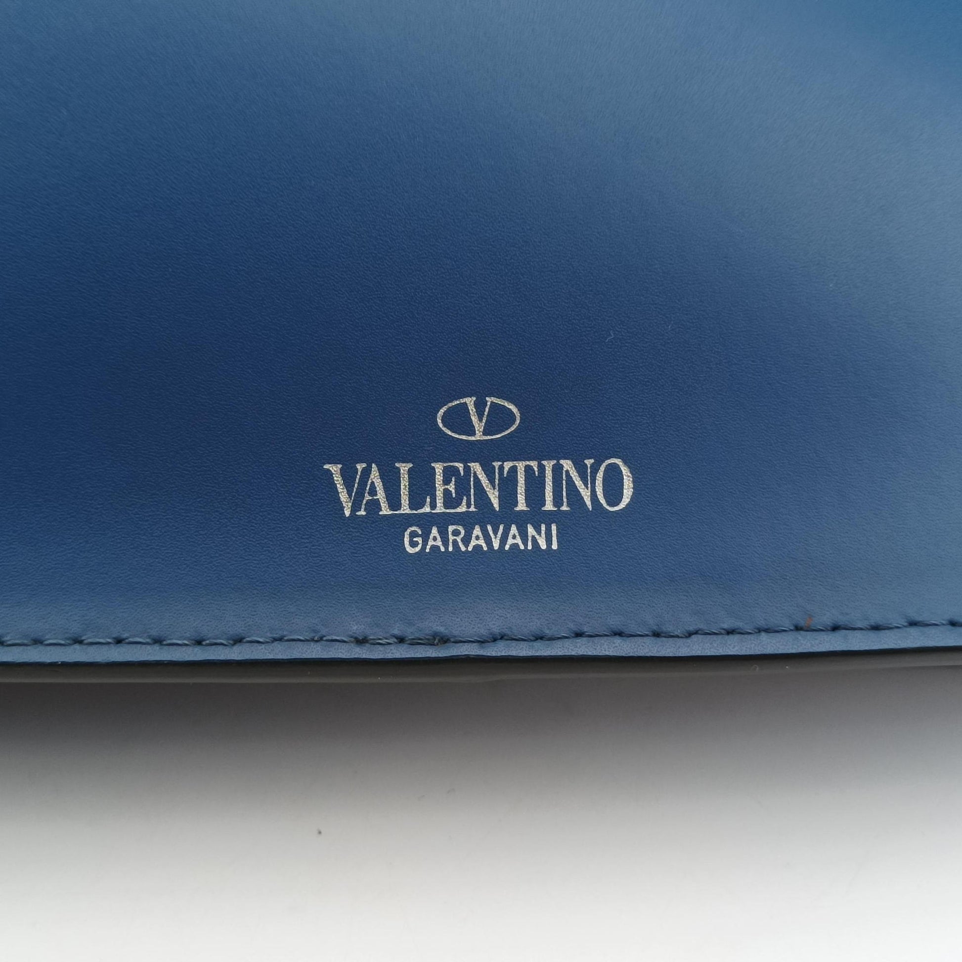 VLTN Print Blue Leather VLTN プリント ブルー レザー 