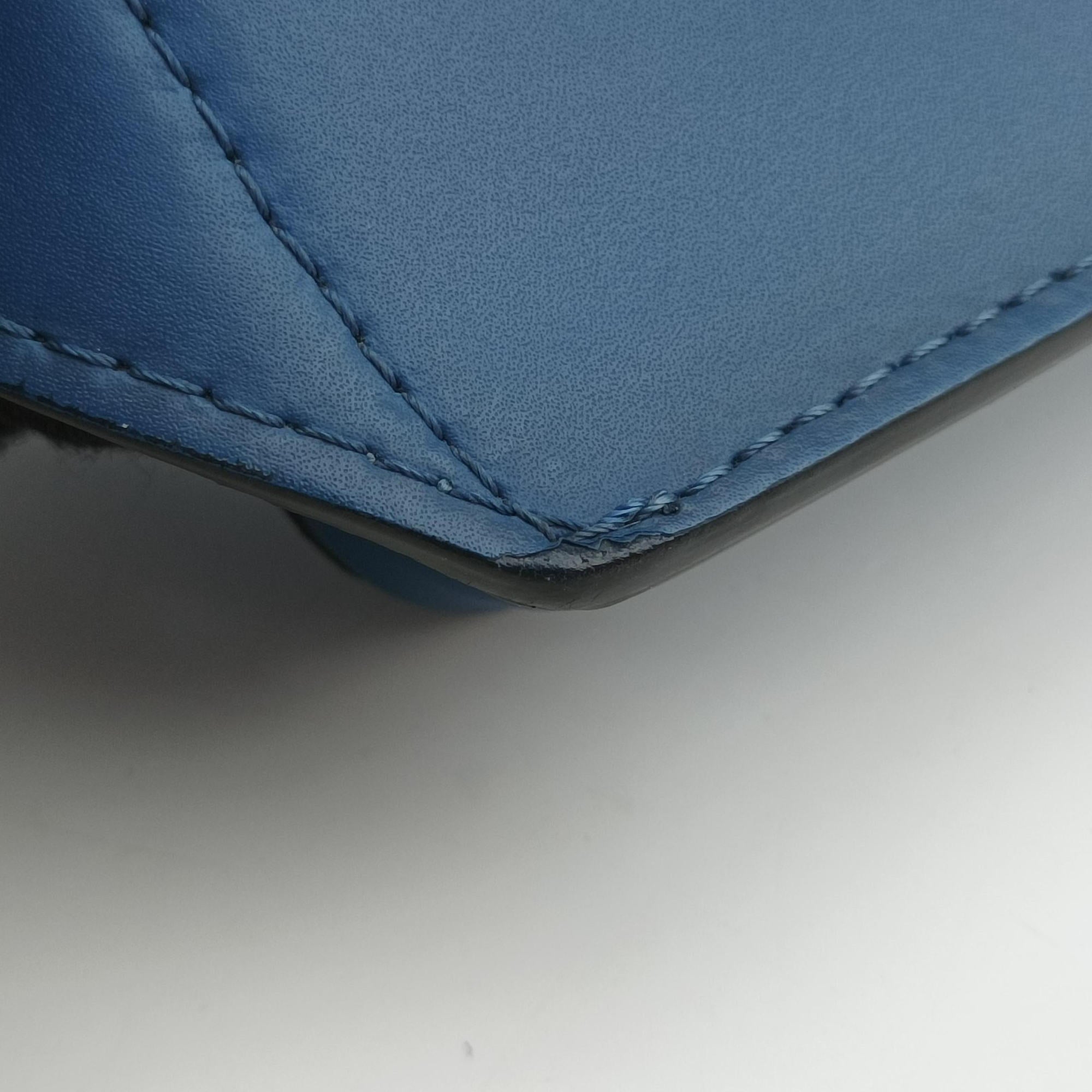 VLTN Print Blue Leather VLTN プリント ブルー レザー 