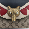 Mini Fox Brooch Bamboo Beige×Multicolour PVC coated canvas×Leather 466428 H012736925ミニ フォックス ブローチ バンブー ベージュ×マルチカラー PVCコーティングキャンバス×レザー 466428 H012736925