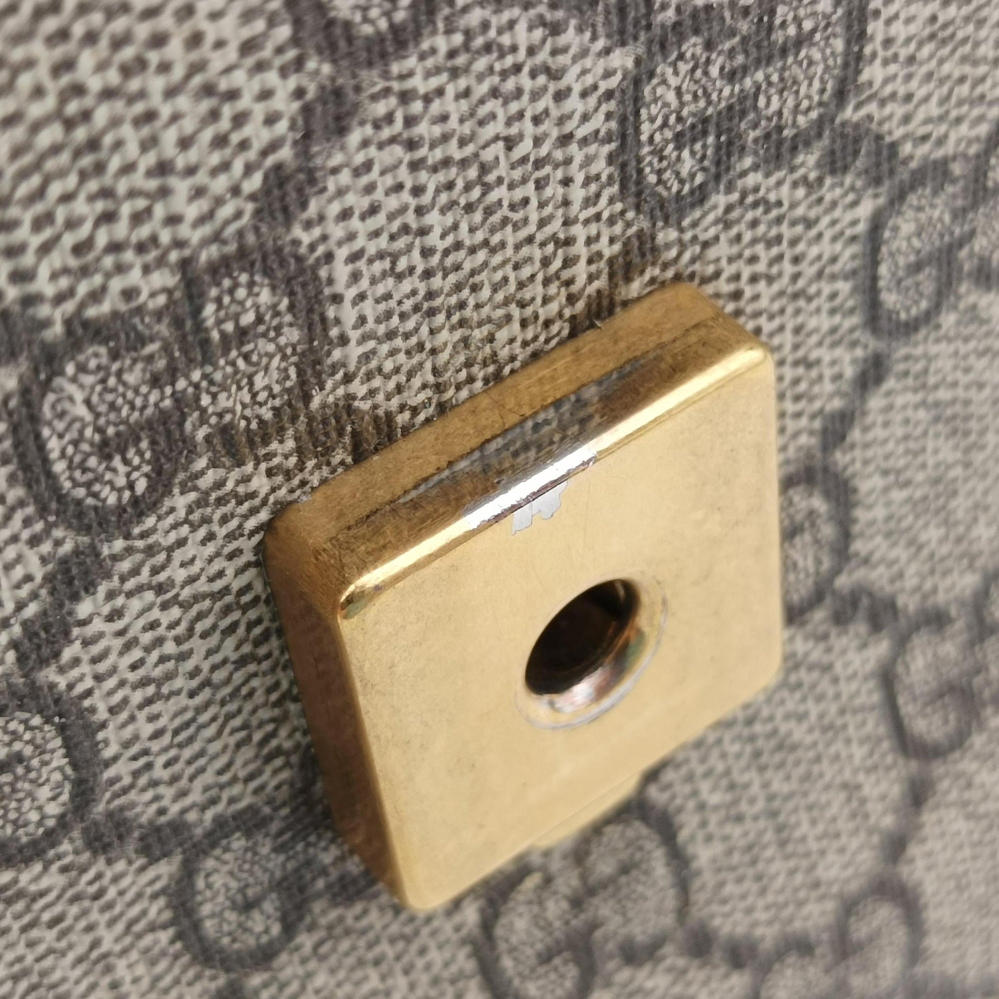 Mini Fox Brooch Bamboo Beige×Multicolour PVC coated canvas×Leather 466428 H012736925ミニ フォックス ブローチ バンブー ベージュ×マルチカラー PVCコーティングキャンバス×レザー 466428 H012736925