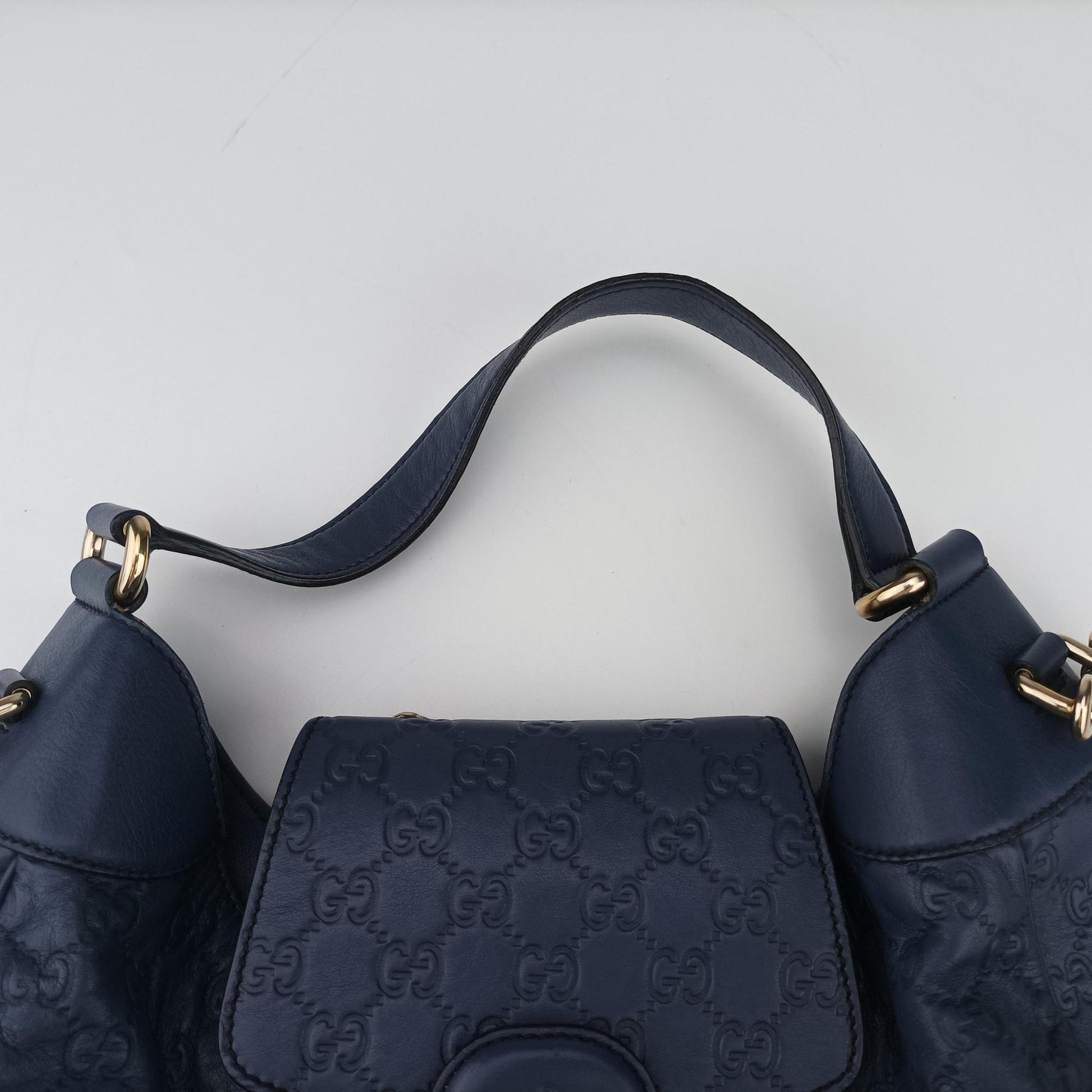 Emily Hobo Blue Leather 322226 A015932589エミリー ホーボー ブルー レザー 322226 A015932589