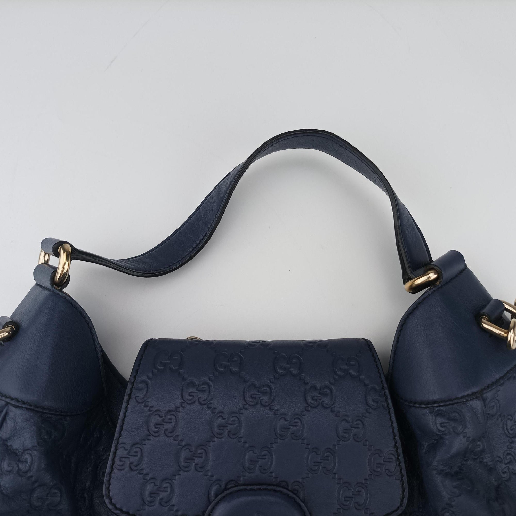 Emily Hobo Blue Leather 322226 A015932589エミリー ホーボー ブルー レザー 322226 A015932589