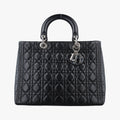 Lady Dior Black lambskin 31-MA-1014レディディオール ブラック ラムスキン 31-MA-1014