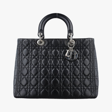 Lady Dior Black lambskin 31-MA-1014レディディオール ブラック ラムスキン 31-MA-1014
