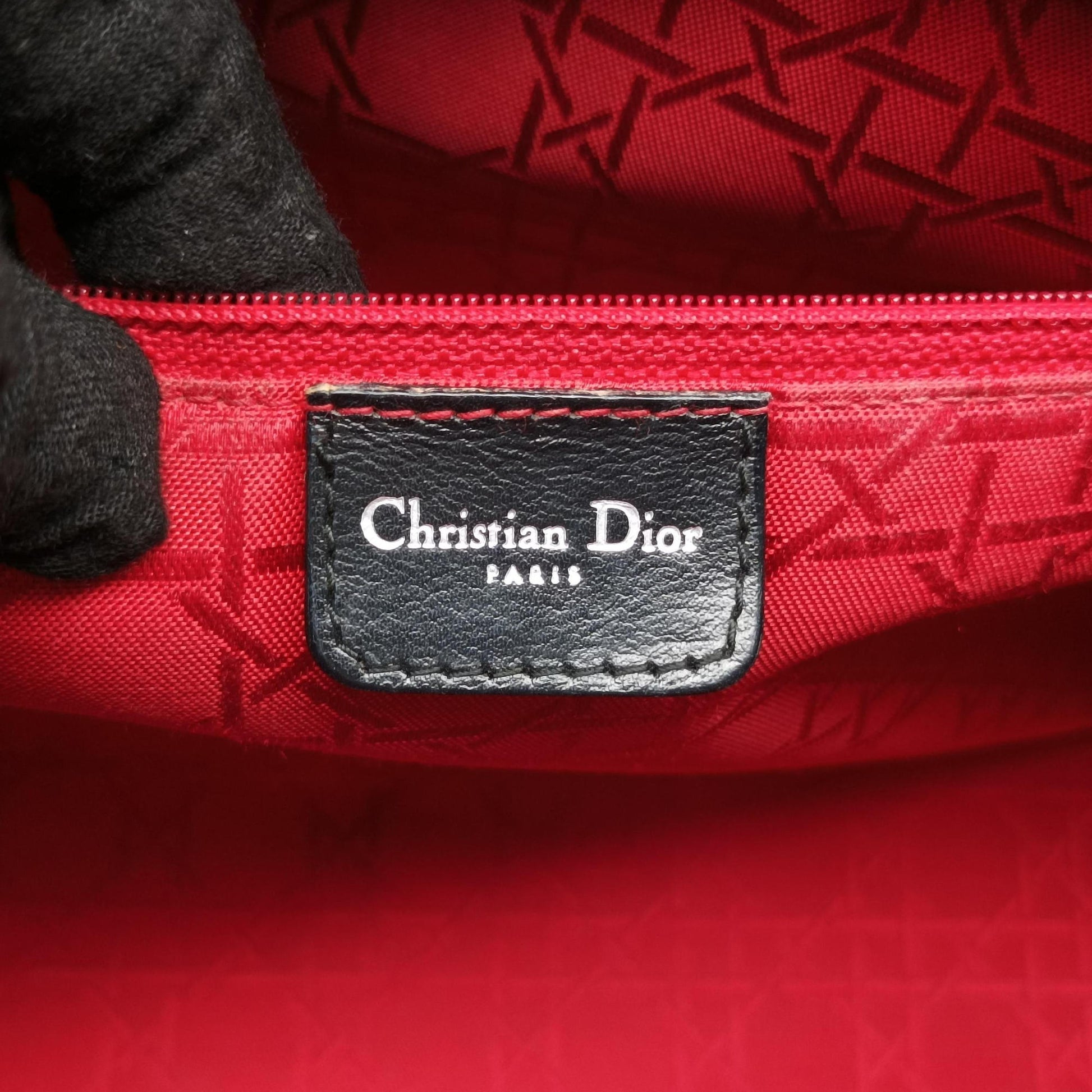 Lady Dior Black lambskin 31-MA-1014レディディオール ブラック ラムスキン 31-MA-1014