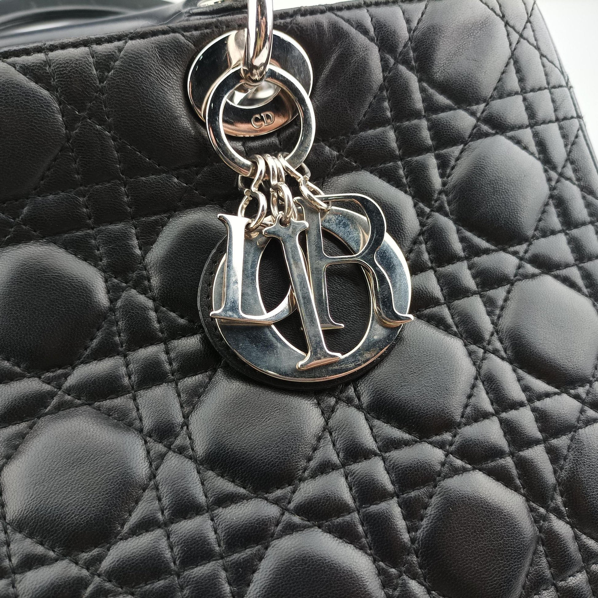 Lady Dior Black lambskin 31-MA-1014レディディオール ブラック ラムスキン 31-MA-1014