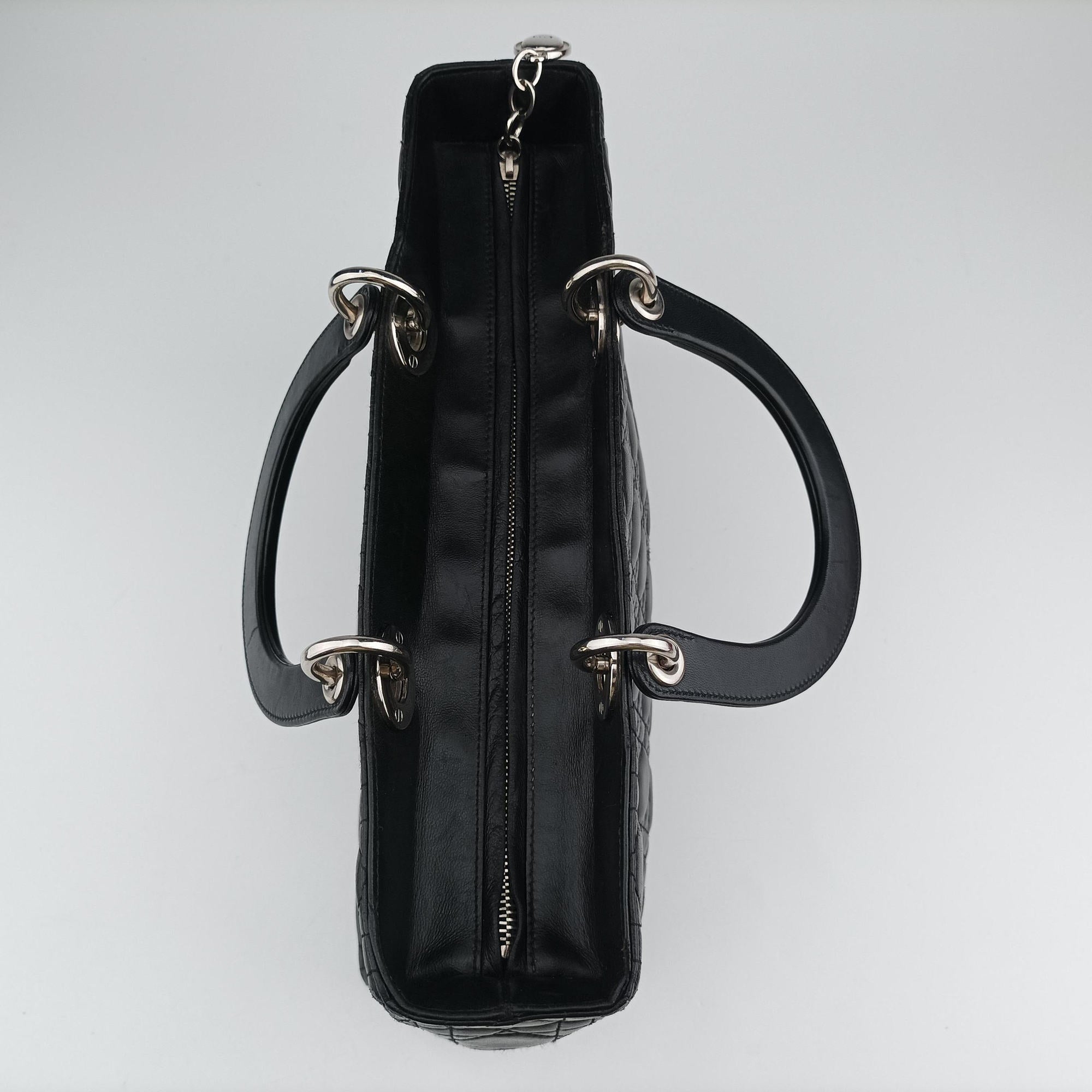 Lady Dior Black lambskin 31-MA-1014レディディオール ブラック ラムスキン 31-MA-1014
