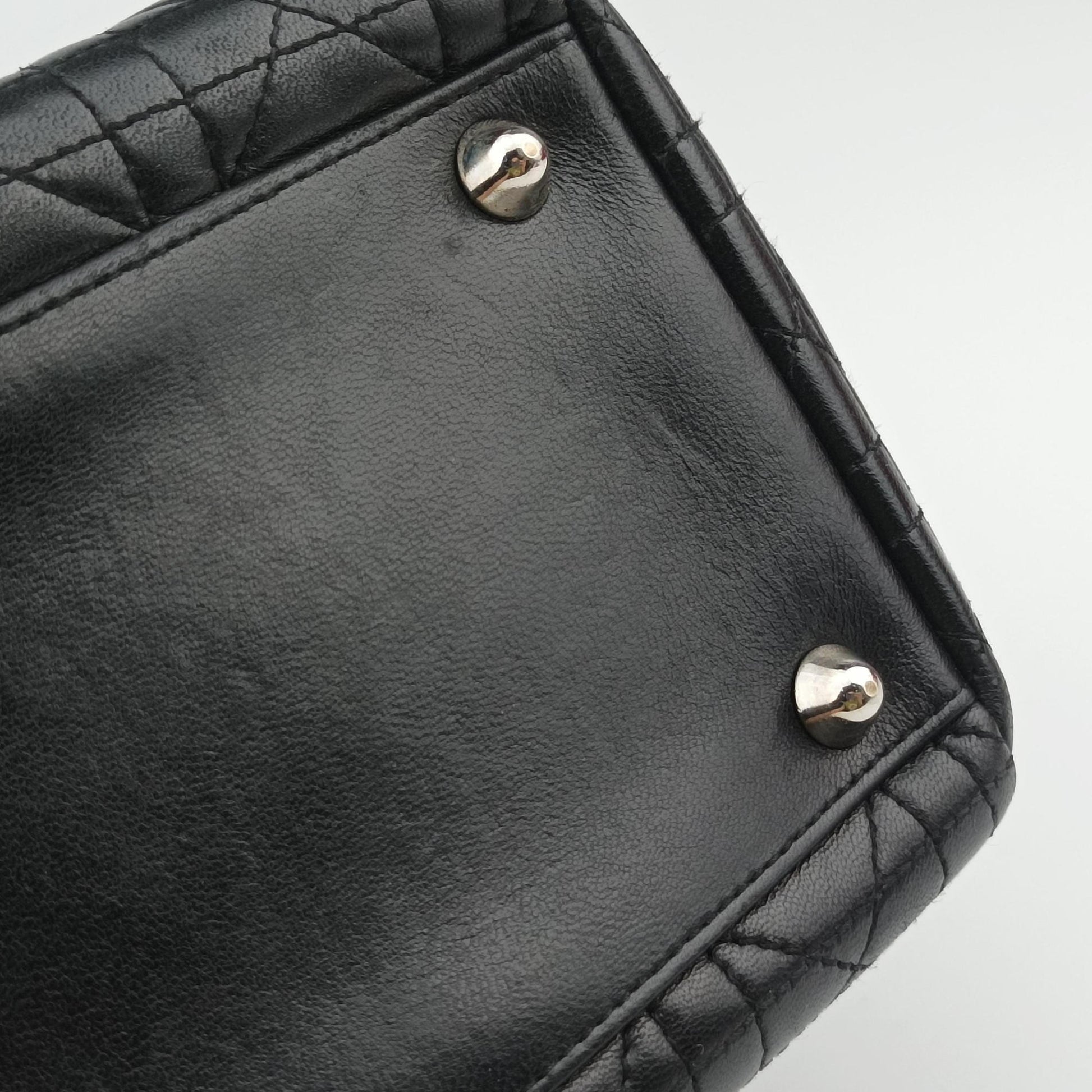 Lady Dior Black lambskin 31-MA-1014レディディオール ブラック ラムスキン 31-MA-1014