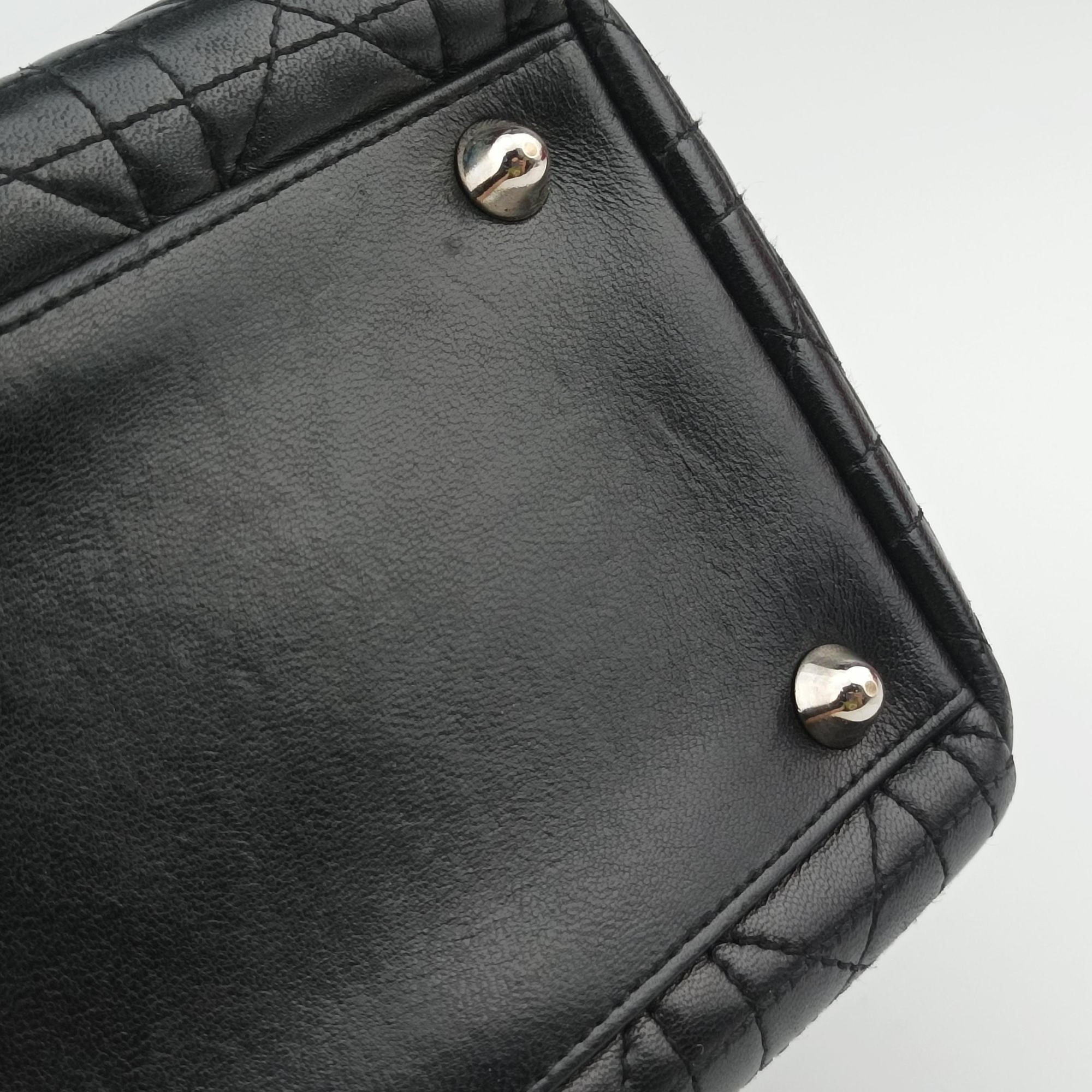 Lady Dior Black lambskin 31-MA-1014レディディオール ブラック ラムスキン 31-MA-1014