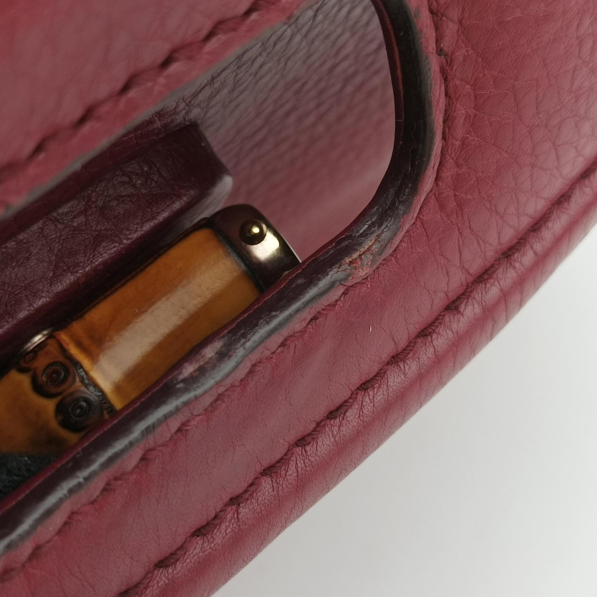 New Bamboo Burgundy Leather 254884 H010000965ニューバンブー ワインレッド レザー 254884 H010000965