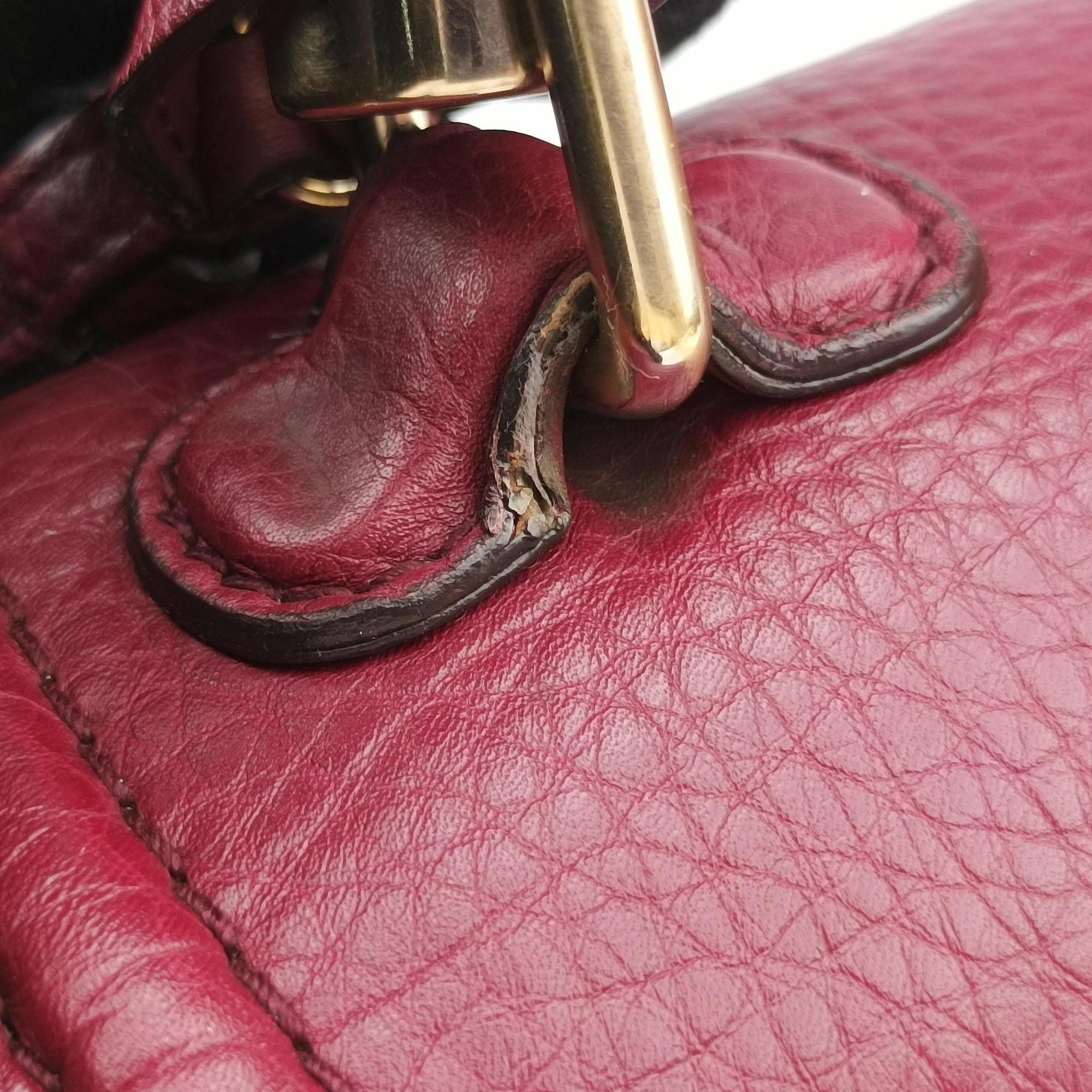 New Bamboo Burgundy Leather 254884 H010000965ニューバンブー ワインレッド レザー 254884 H010000965