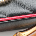 GG Marmont Bamboo Top Handle Black×red Leather 602270 G031105502GGマーモント バンブー トップ ハンドル ブラック×レッド レザー 602270 G031105502