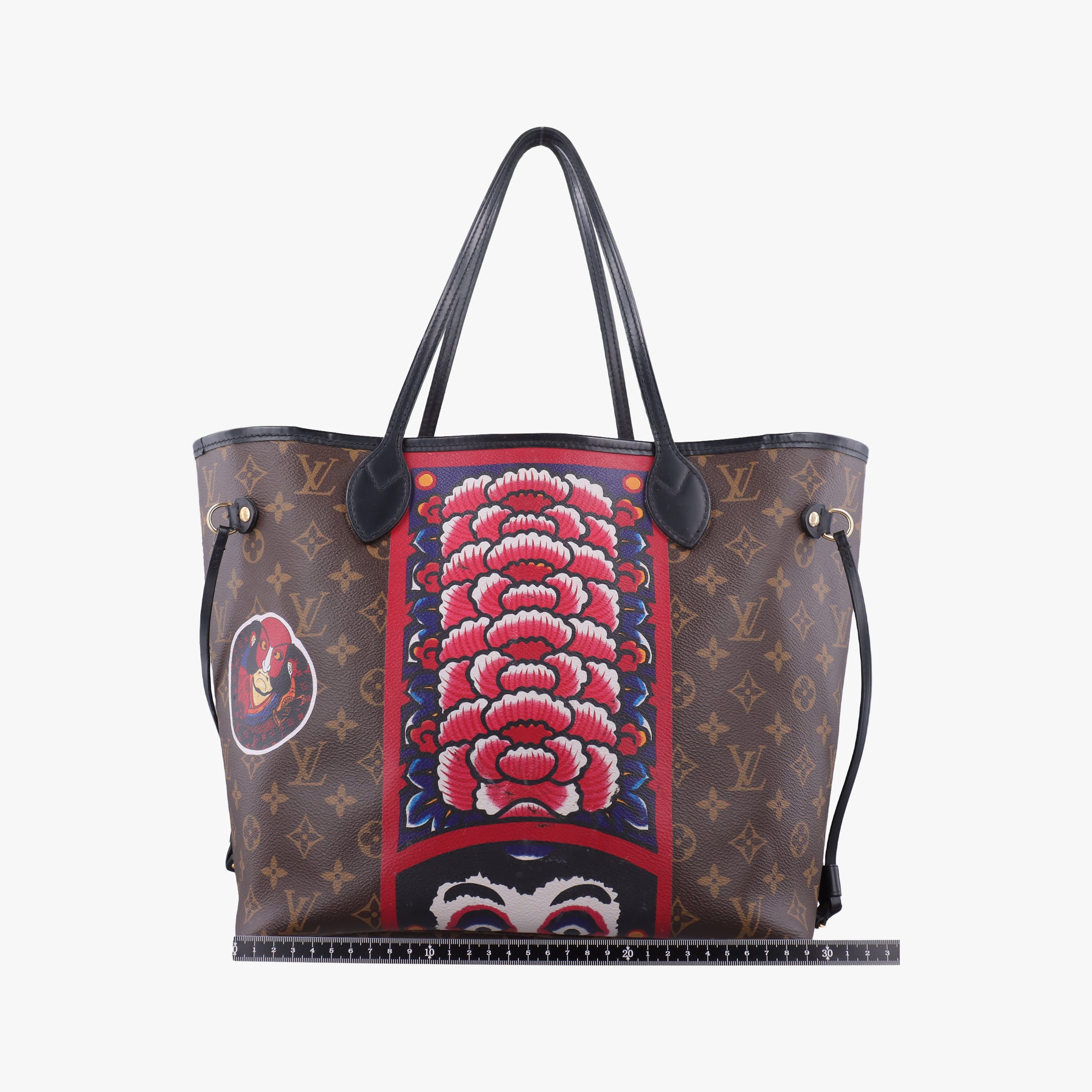 Neverfull MM Kabuki Daruma　Yamamoto Kansai Nicola Ghesquiere 2018 Japan Limited brown×multi Monogram Canvas M43499 GI4107  IC ChipネヴァーフルMM 歌舞伎 ダルマ 山本寛斎 ニコラ ジェスキエール 日本限定 モノグラム/ブラウン×マルチ モノグラムキャンバス M43499 GI4107  ICチップ