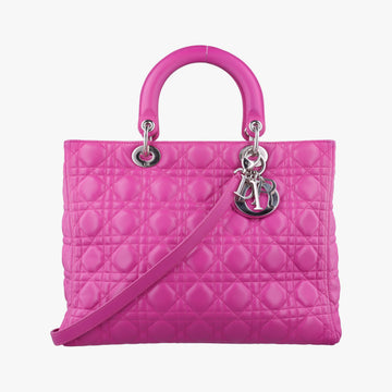 Lady Dior Rose lambskin 08-MA-0122レディディオール ローズ レッド ラムスキン 08-MA-0122