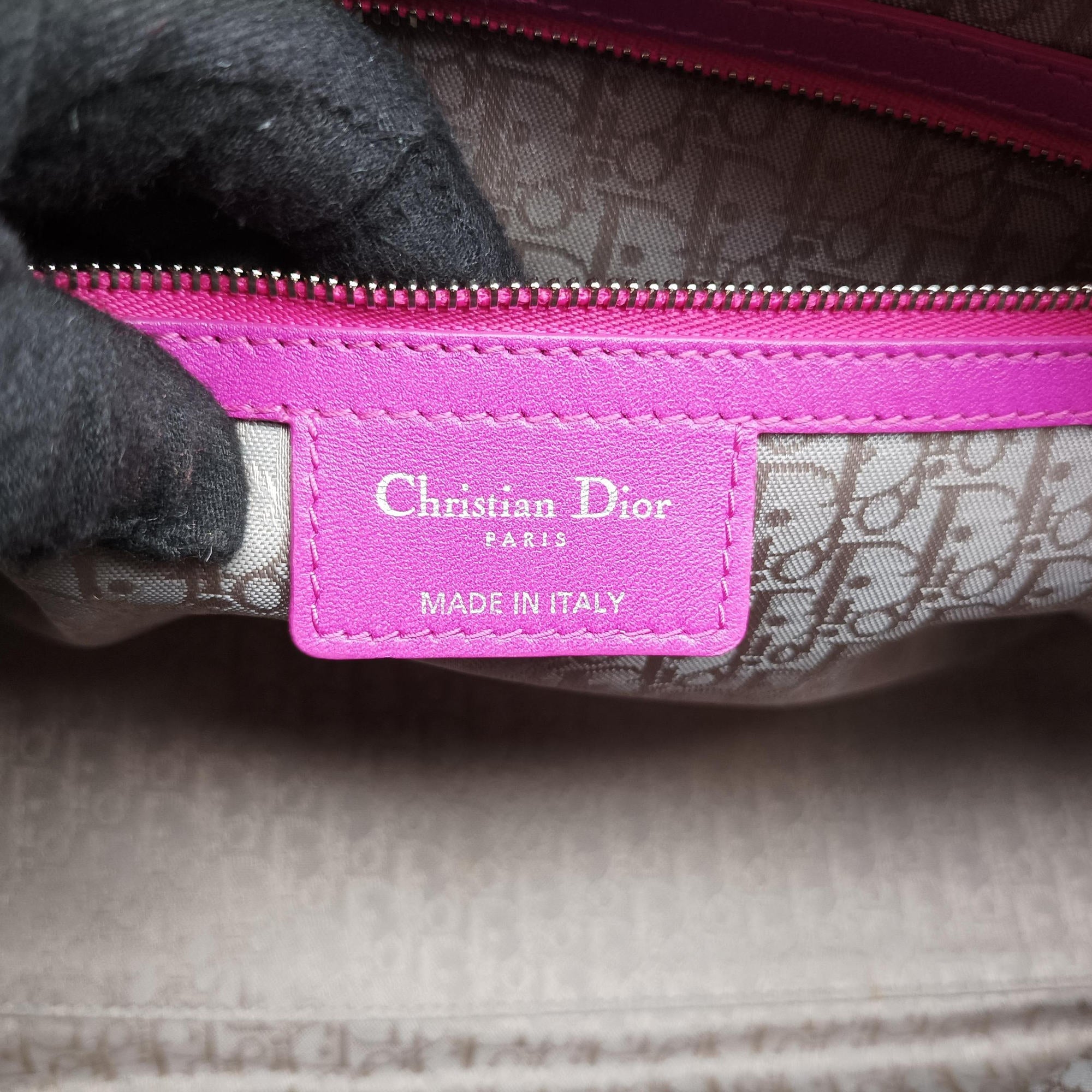 Lady Dior Rose lambskin 08-MA-0122レディディオール ローズ レッド ラムスキン 08-MA-0122