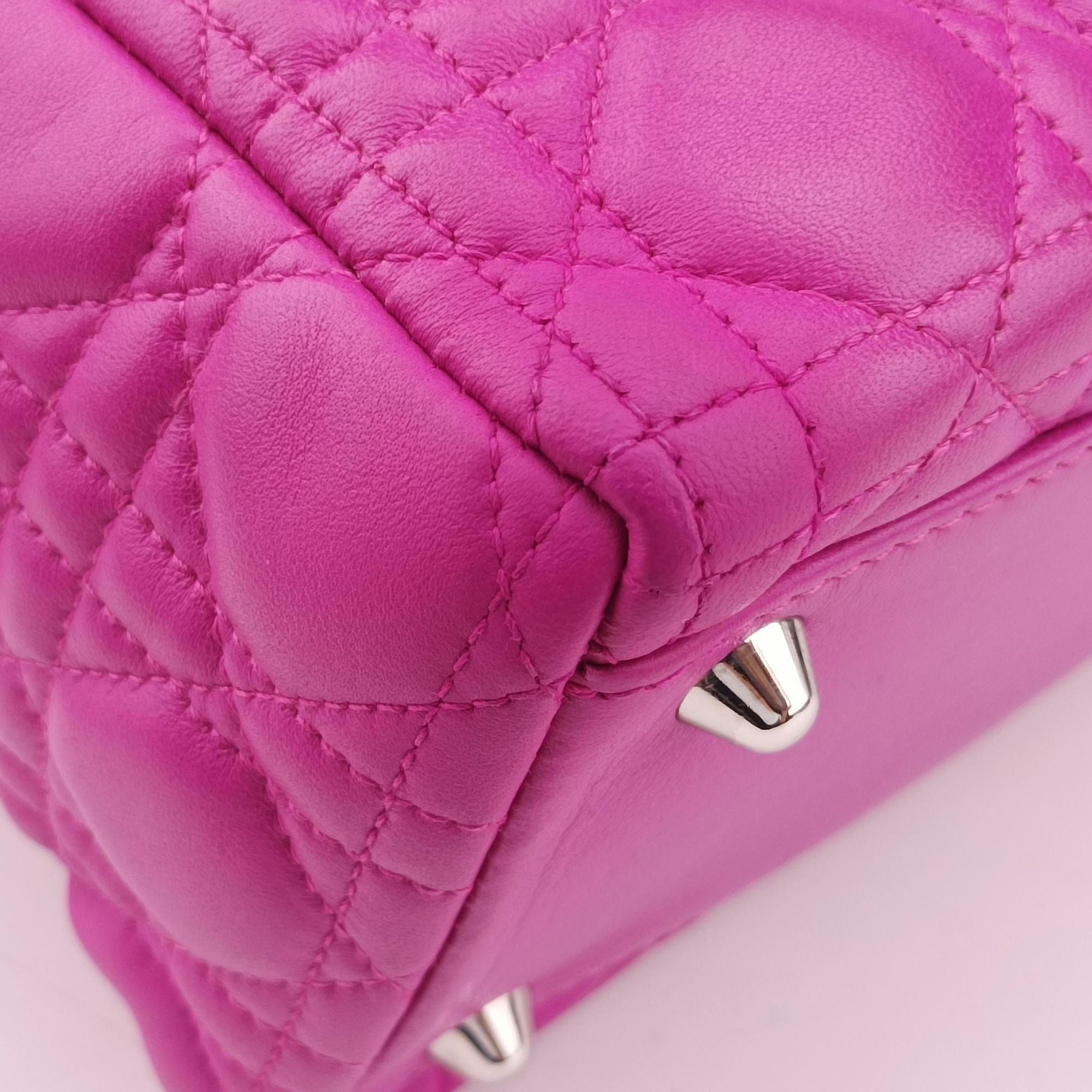 Lady Dior Rose lambskin 08-MA-0122レディディオール ローズ レッド ラムスキン 08-MA-0122