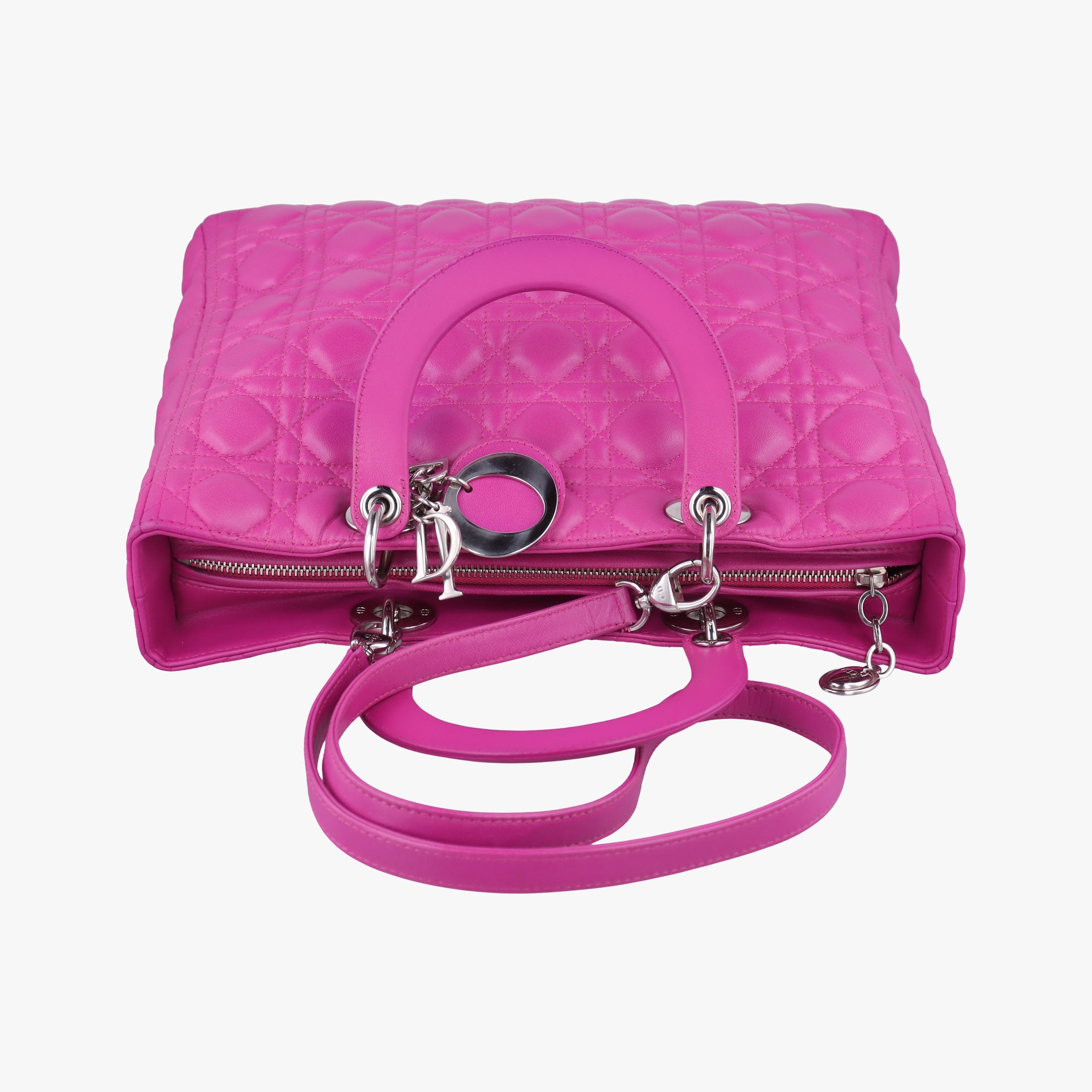 Lady Dior Rose lambskin 08-MA-0122レディディオール ローズ レッド ラムスキン 08-MA-0122