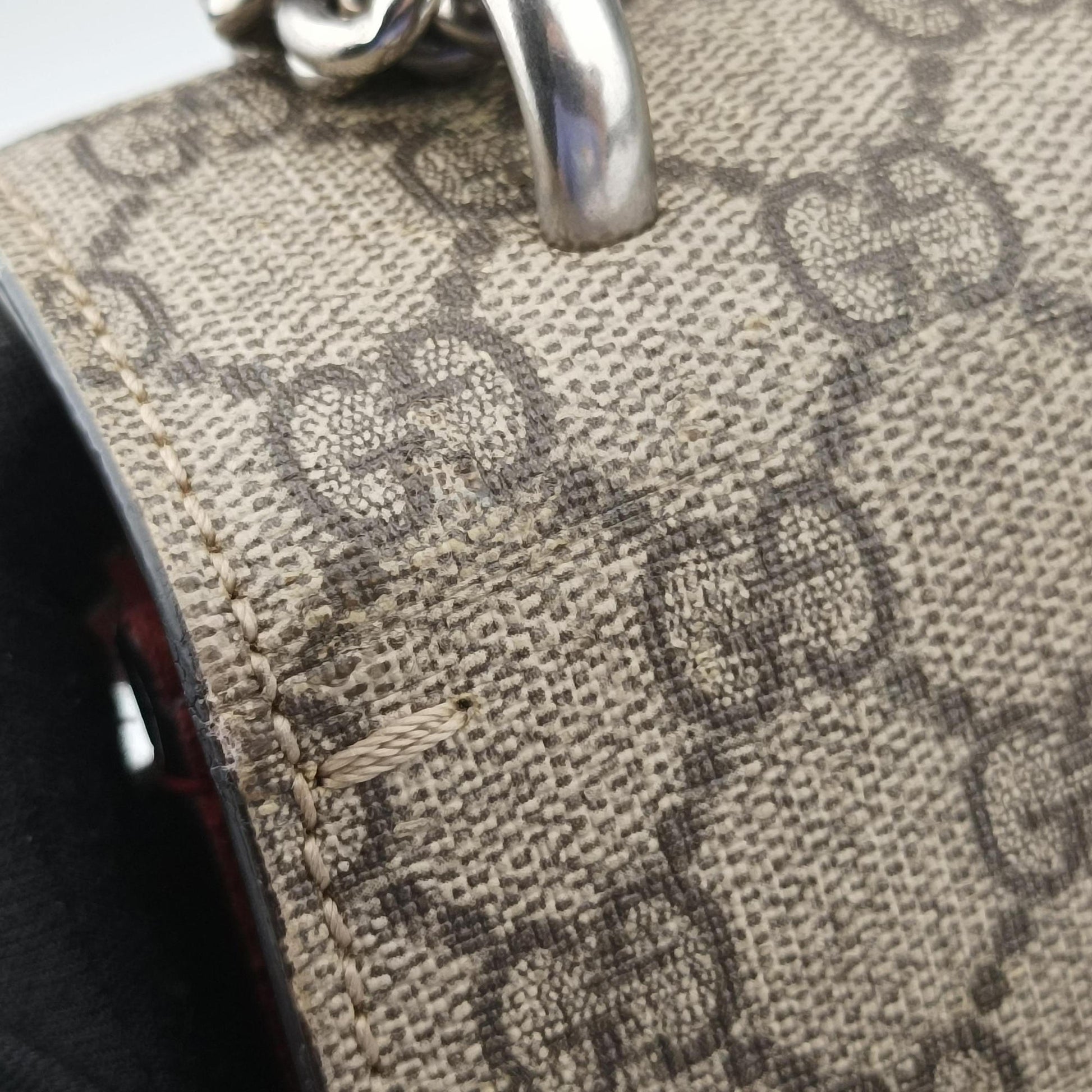 Dionysus Brown×red PVC coated canvas×suede 400249 H023541893ディオニュソス ブラウン×レッド PVCコーティングキャンバス×スエード 400249 H023541893