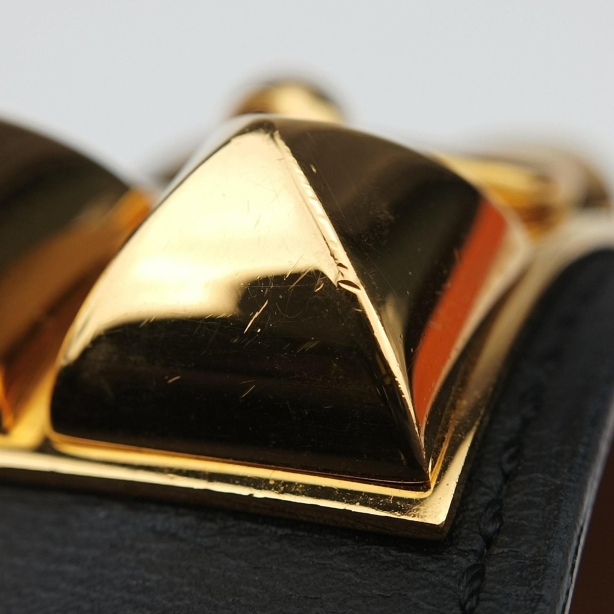 Collier de Chien Black×golden Leather × GP S ▢R SIコリエ ド シアン ブラック×ゴールド レザー×GP S ▢R SI