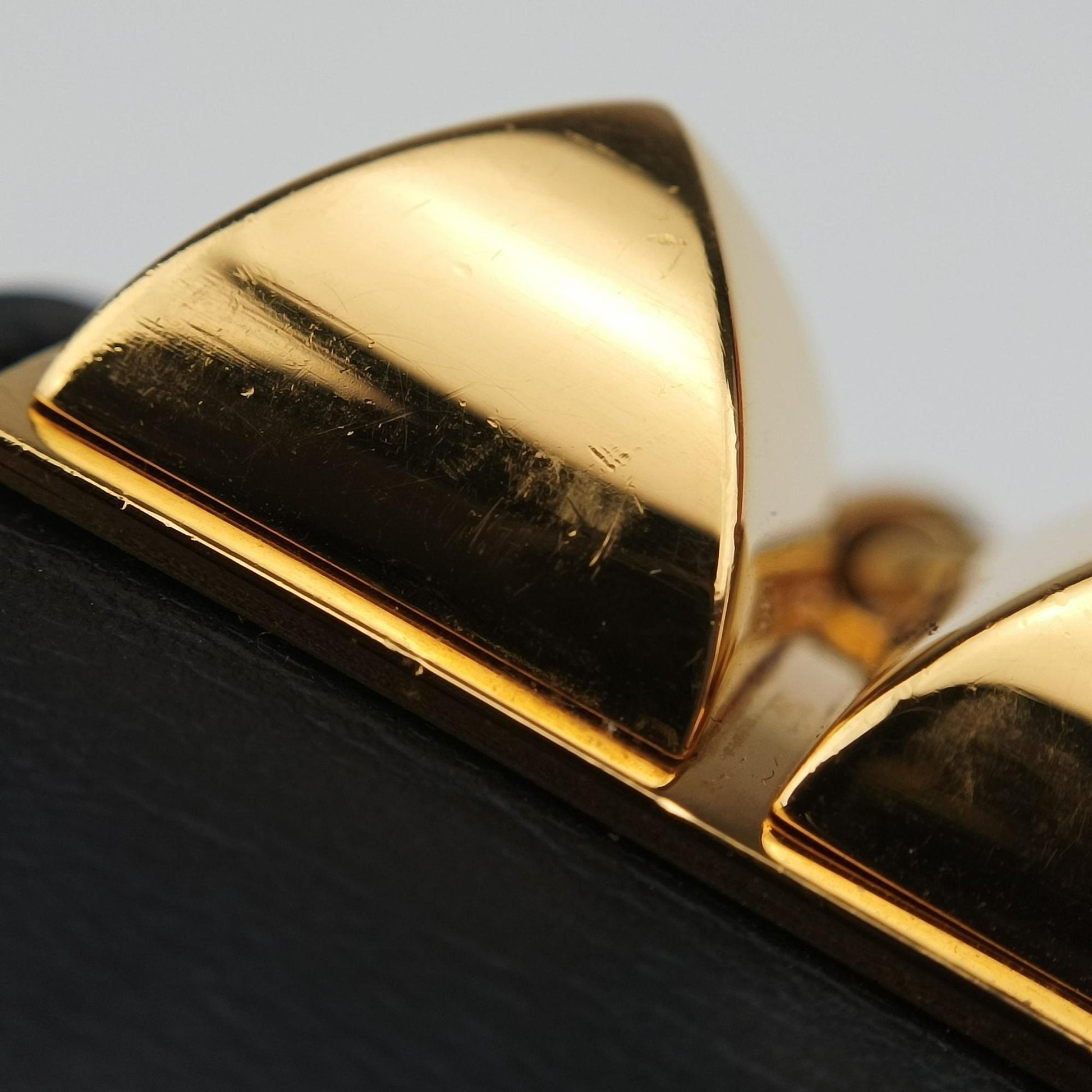 Collier de Chien Black×golden Leather × GP S ▢R SIコリエ ド シアン ブラック×ゴールド レザー×GP S ▢R SI