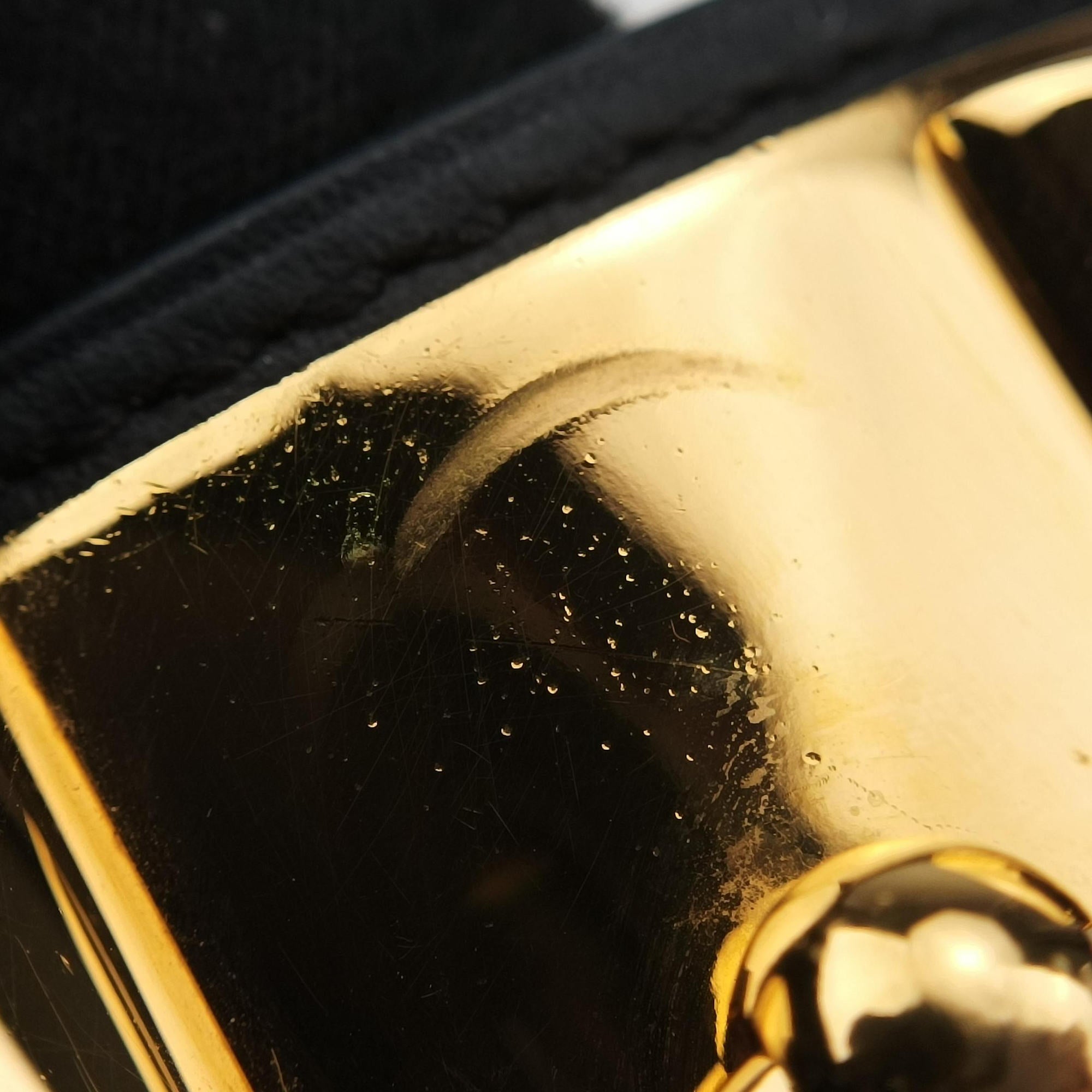 Collier de Chien Black×golden Leather × GP S ▢R SIコリエ ド シアン ブラック×ゴールド レザー×GP S ▢R SI
