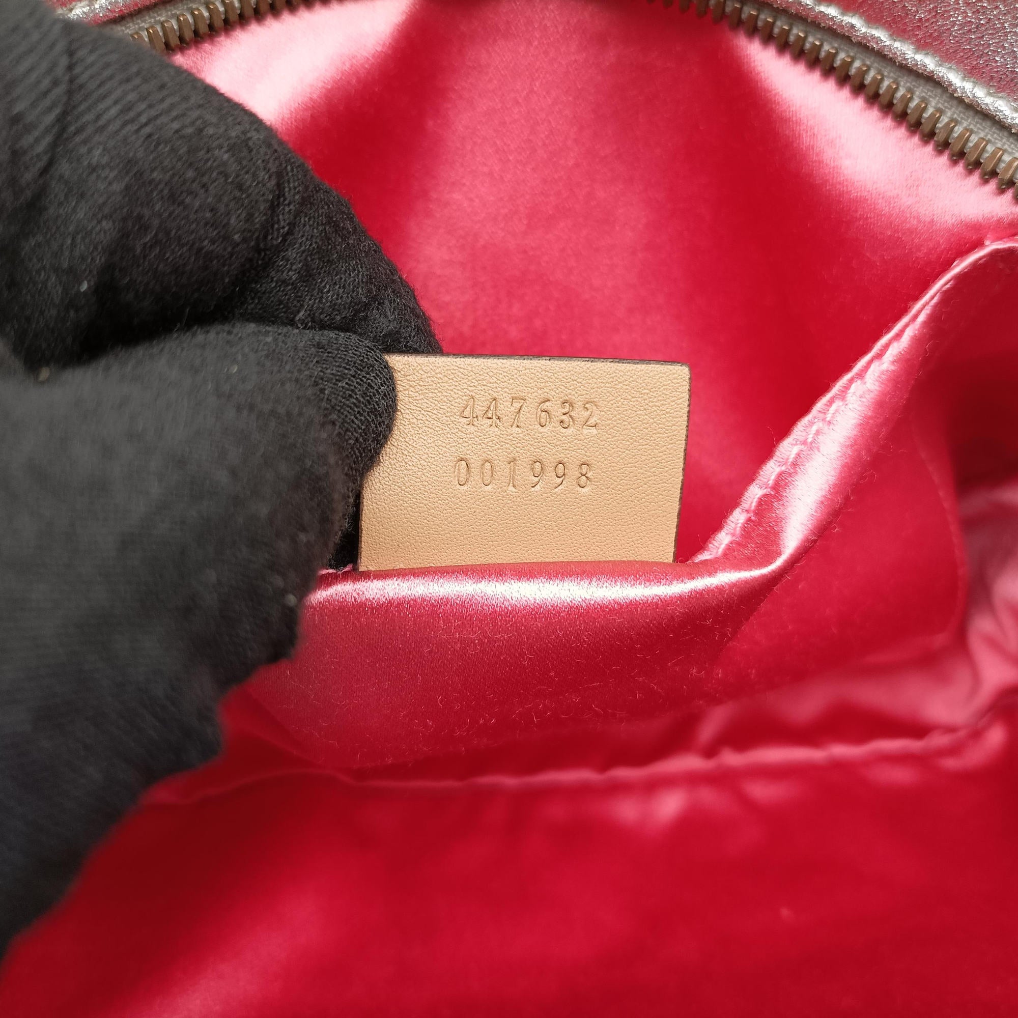 GG Marmont Silver Leather 447632 G021273675GGマーモント シルバー レザー 447632 G021273675