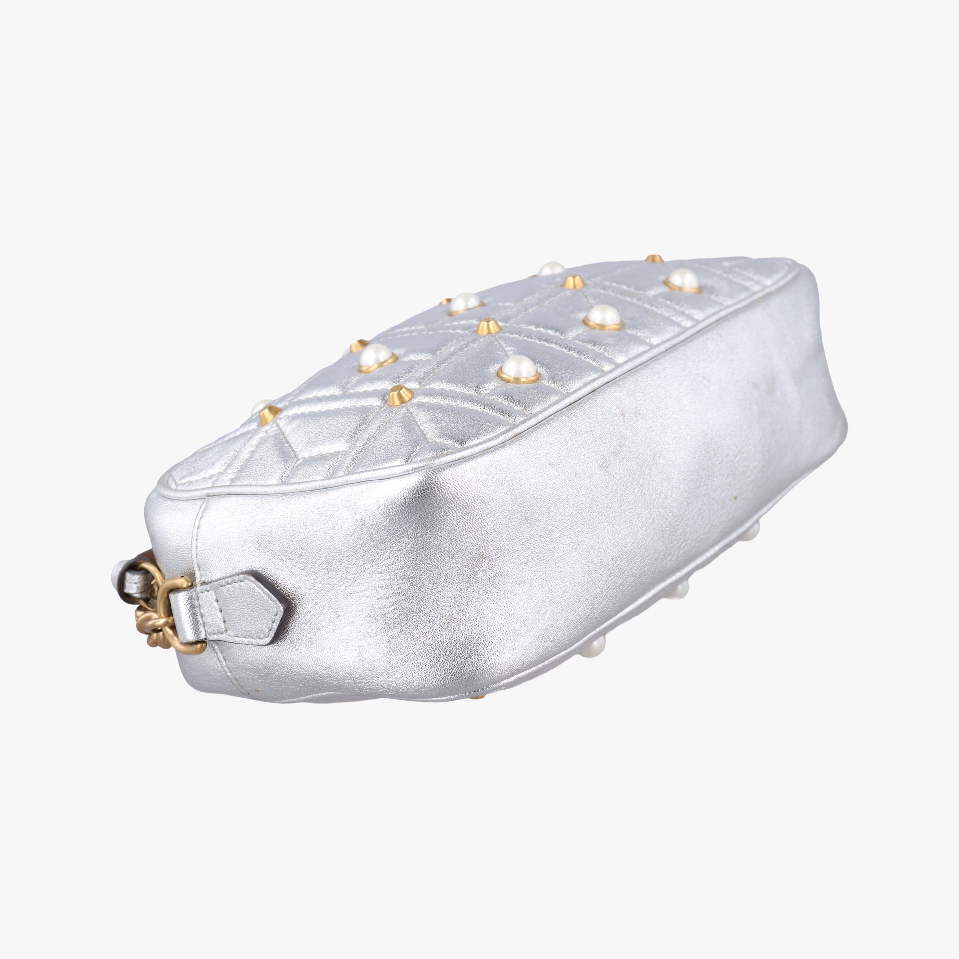 GG Marmont Silver Leather 447632 G021273675GGマーモント シルバー レザー 447632 G021273675