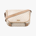 GG Plus Messenger beige PVC coated canvas×Leather 201732 G5501283GGプラス メッセンジャー ベージュ PVCコーティングキャンバス×レザー 201732 G5501283