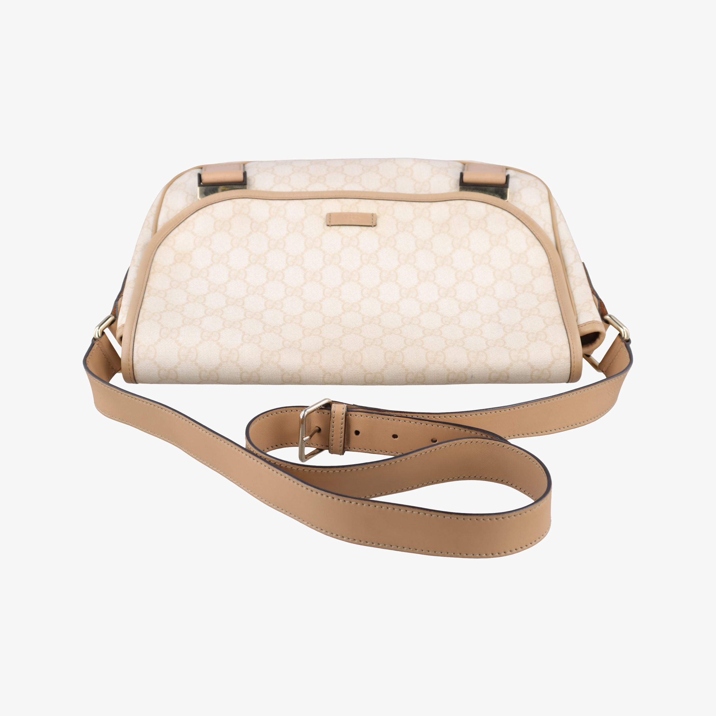 GG Plus Messenger beige PVC coated canvas×Leather 201732 G5501283GGプラス メッセンジャー ベージュ PVCコーティングキャンバス×レザー 201732 G5501283