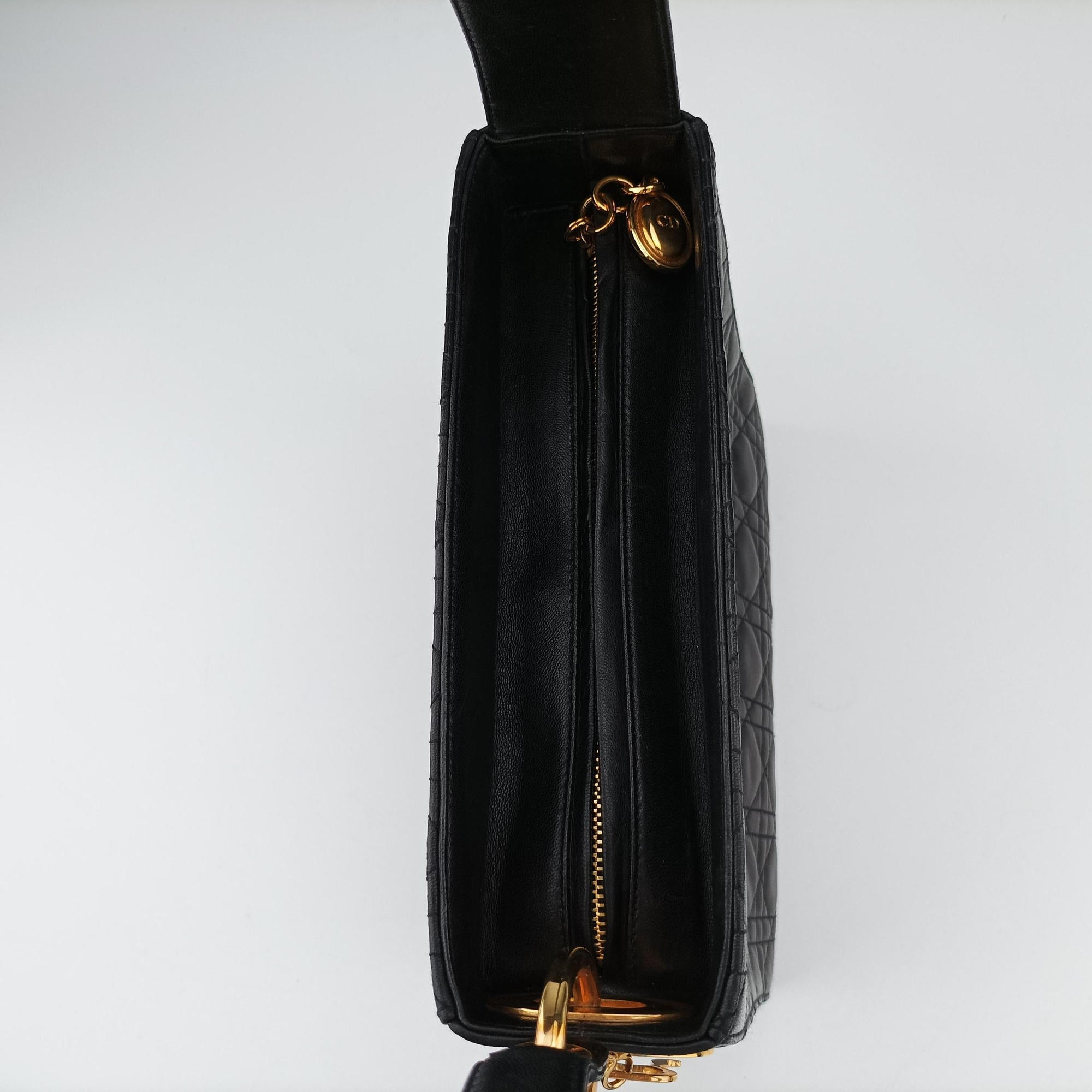 Lady Dior Black Lambskin MA-0957レディディオール ブラック ラムスキン MA-0957
