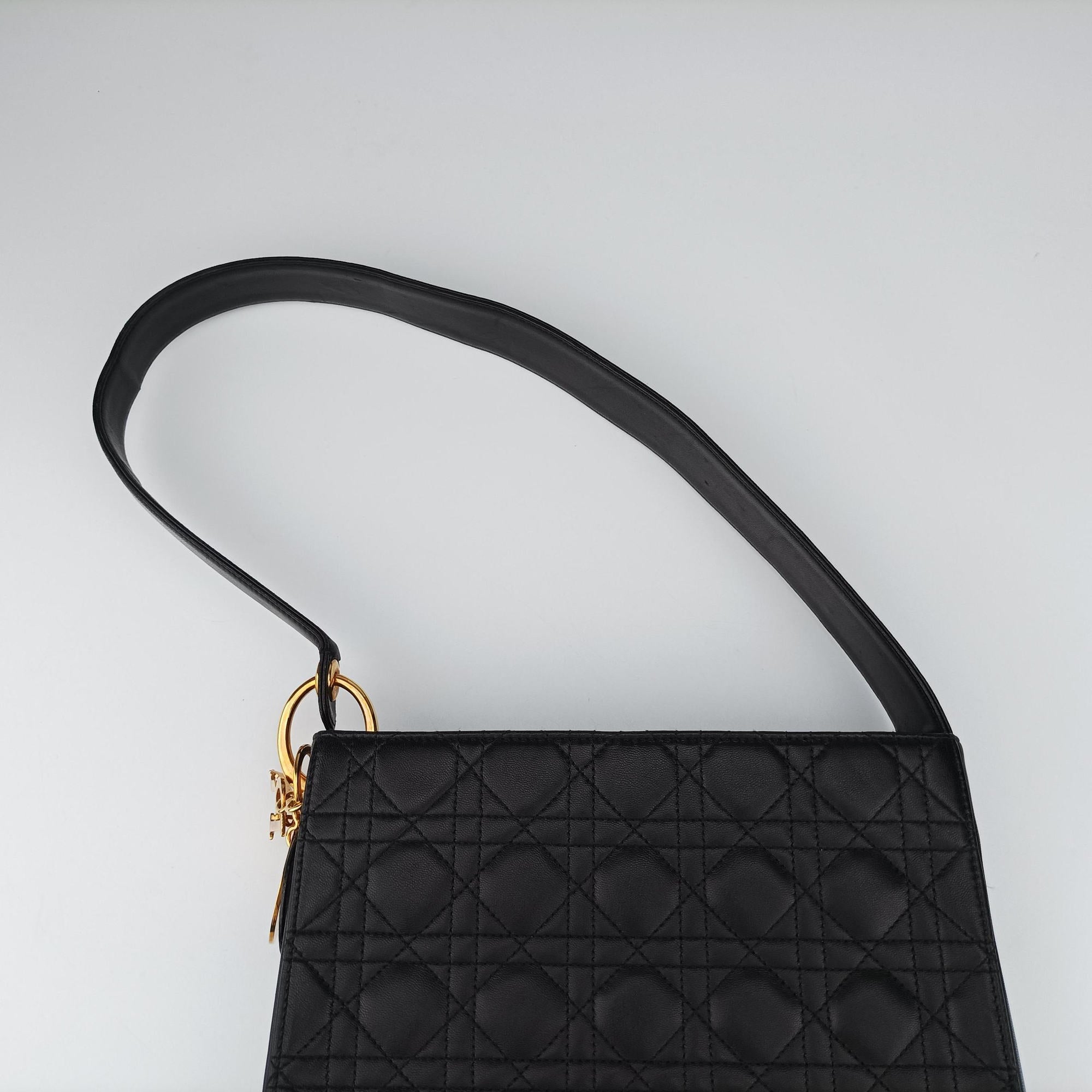Lady Dior Black Lambskin MA-0957レディディオール ブラック ラムスキン MA-0957